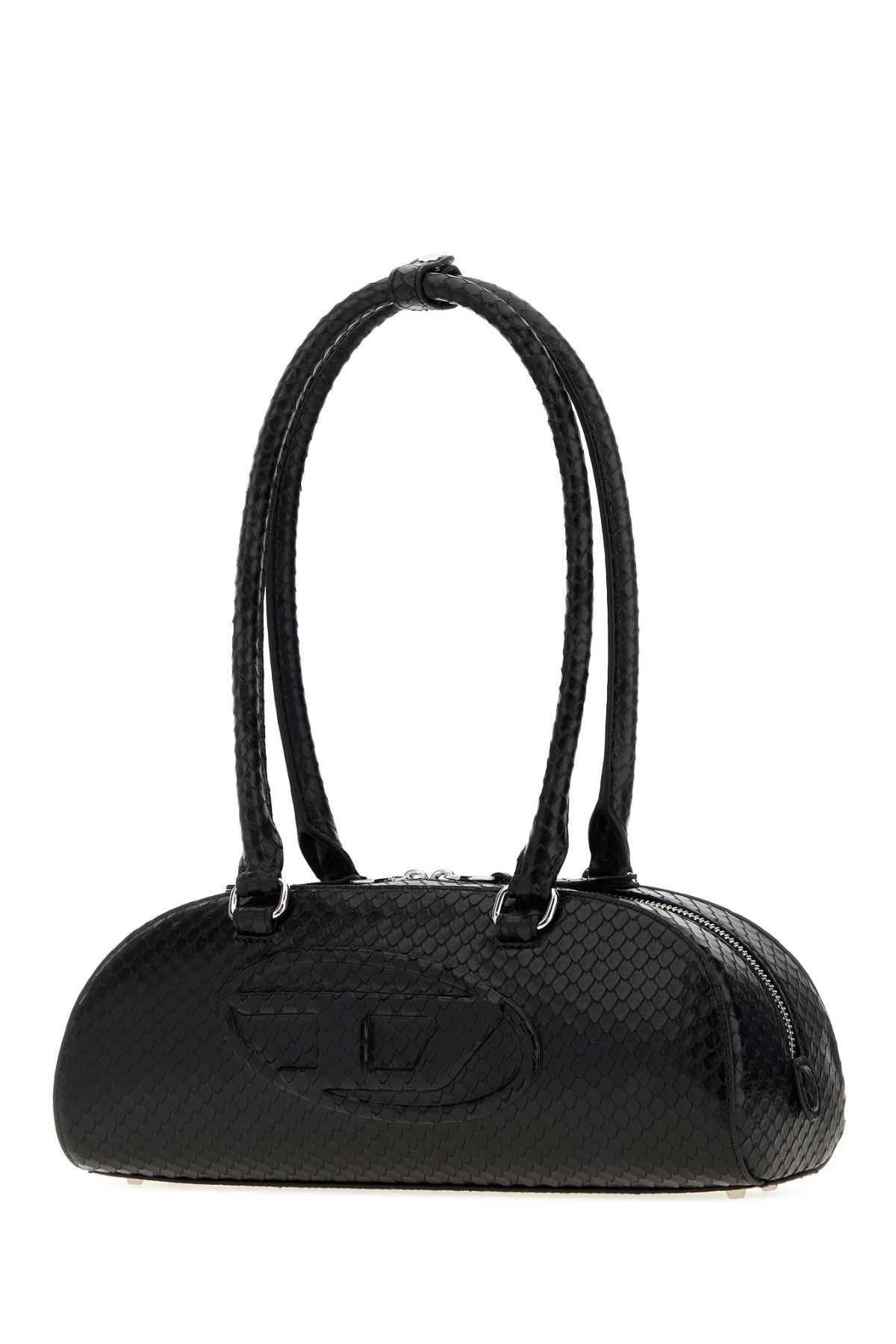 Diesel Women Black Leather 1Dr Dome Shoulder Bag DIESEL