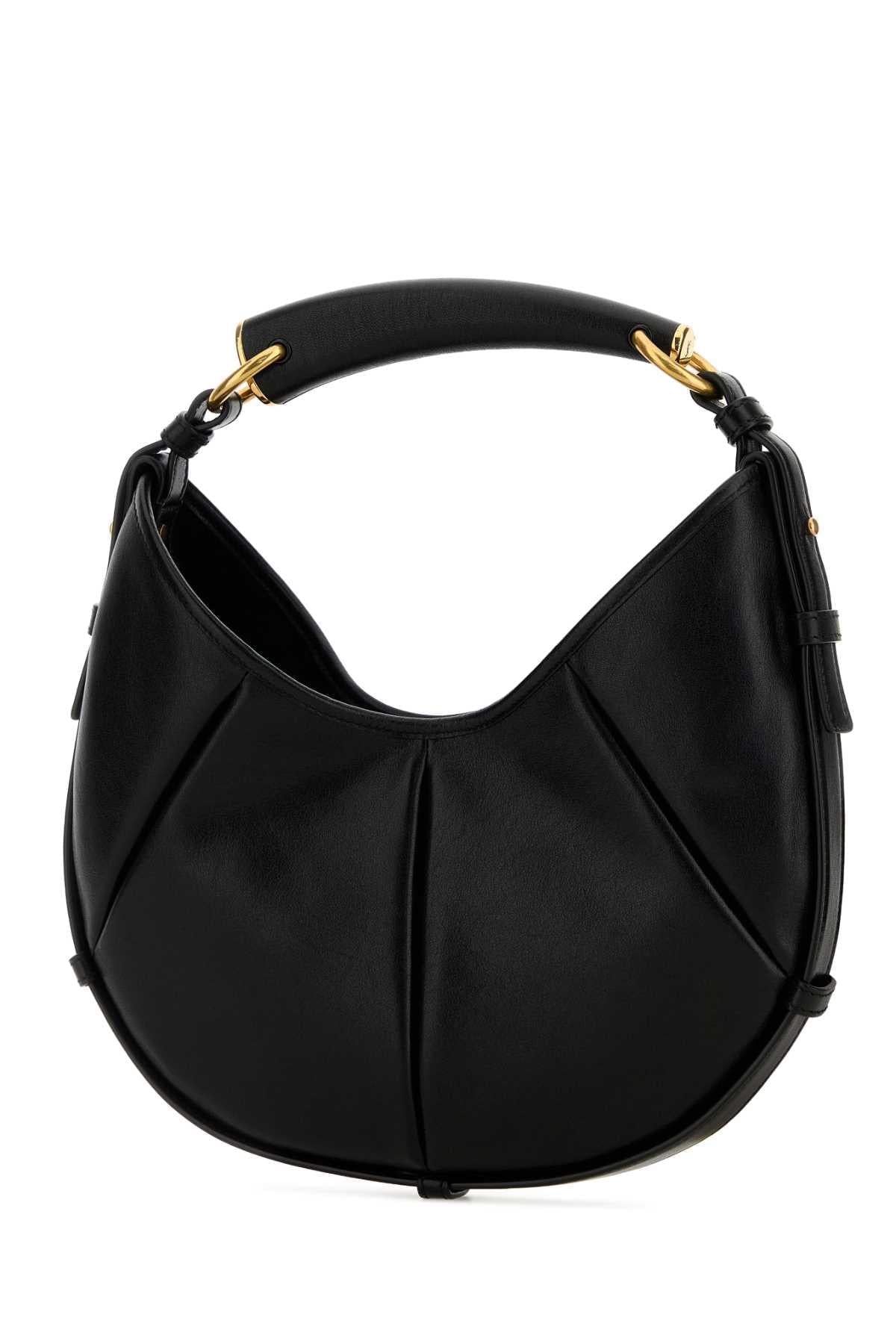 Saint Laurent Women Black Leather Small Mombasa Shoulder Bag SAINT LAURENT