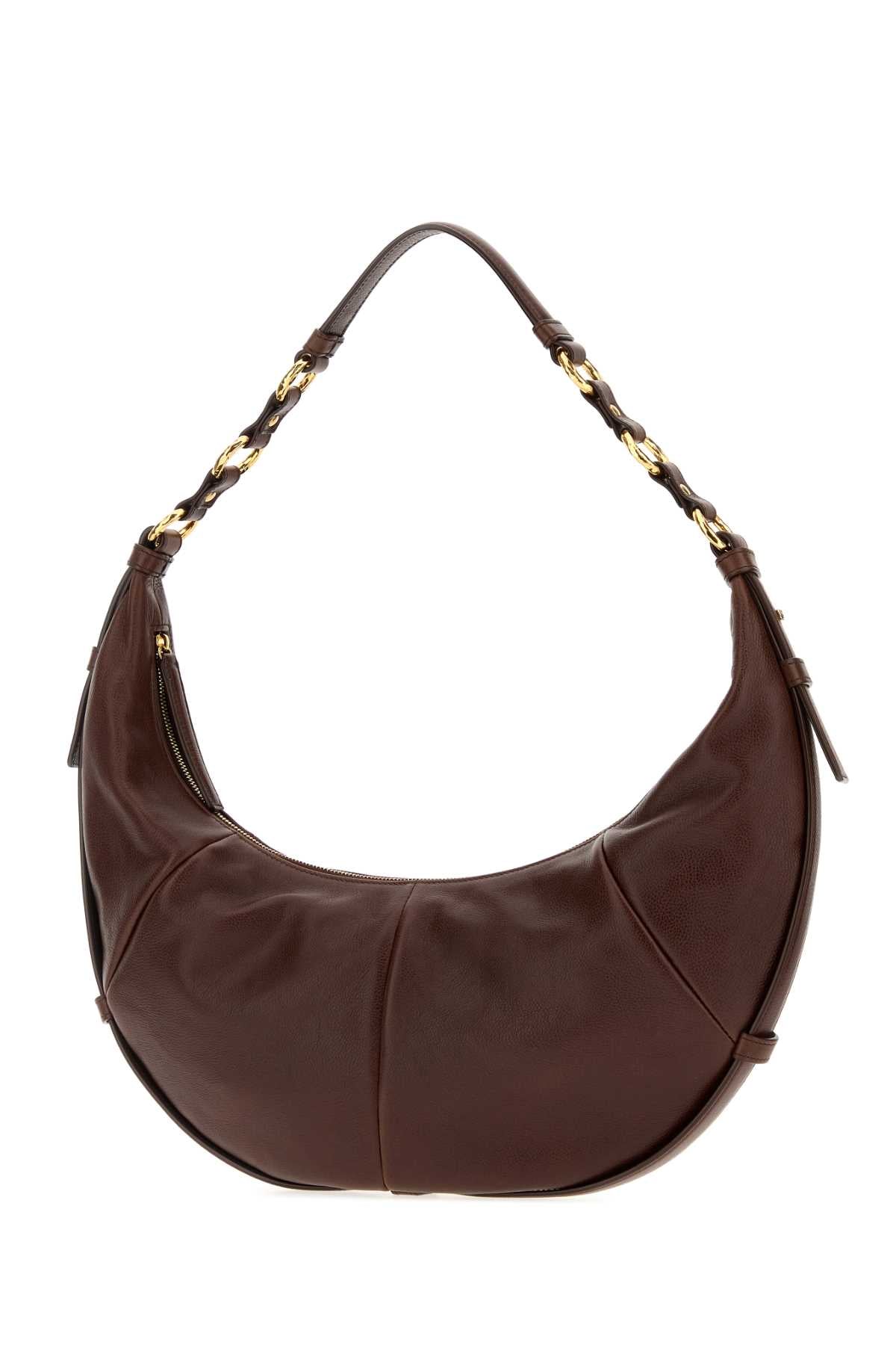 Saint Laurent Women Brown Leather Saharienne Shopping Bag SAINT LAURENT