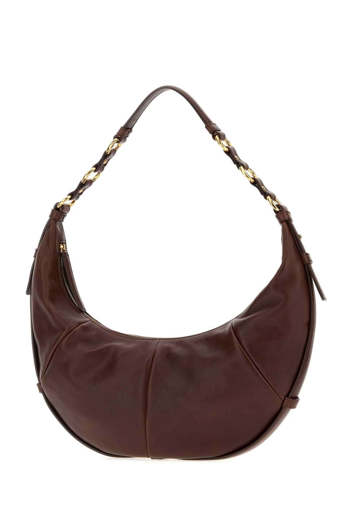 Saint Laurent Women Brown Leather Saharienne Shopping Bag SAINT LAURENT