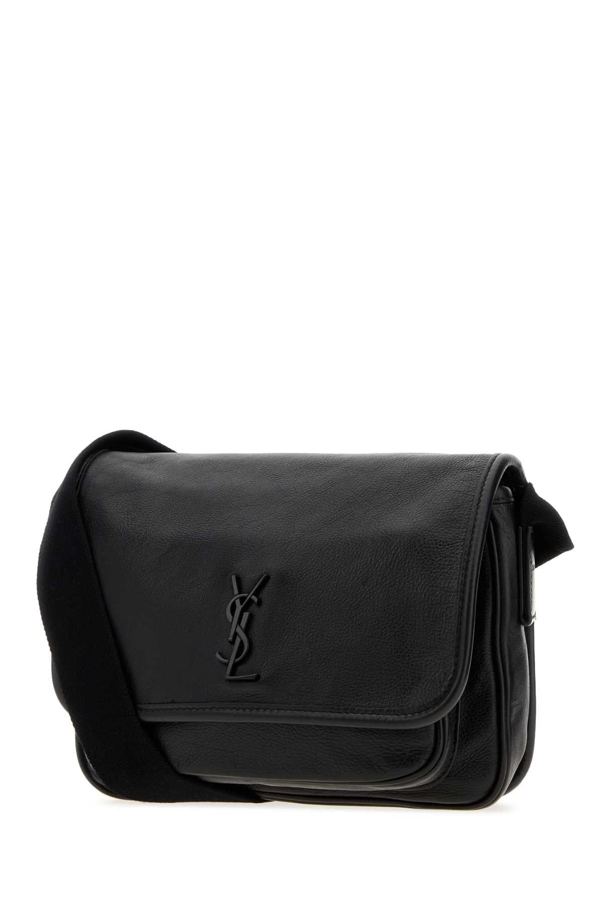 Saint Laurent Men Black Leather Messenger Niki Crossbody Bag SAINT LAURENT