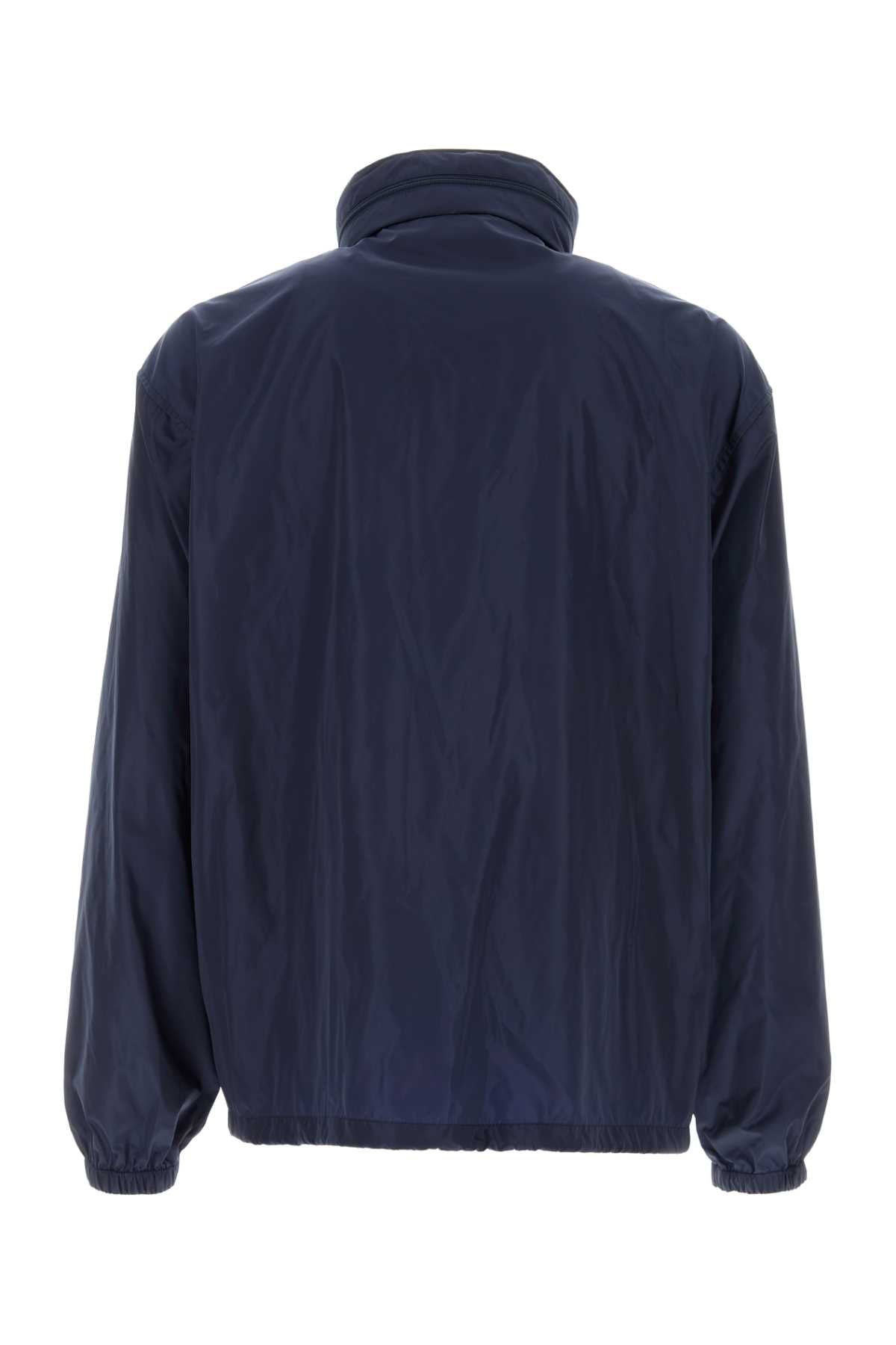 Saint Laurent Men Navy Blue Nylon Windbreaker SAINT LAURENT