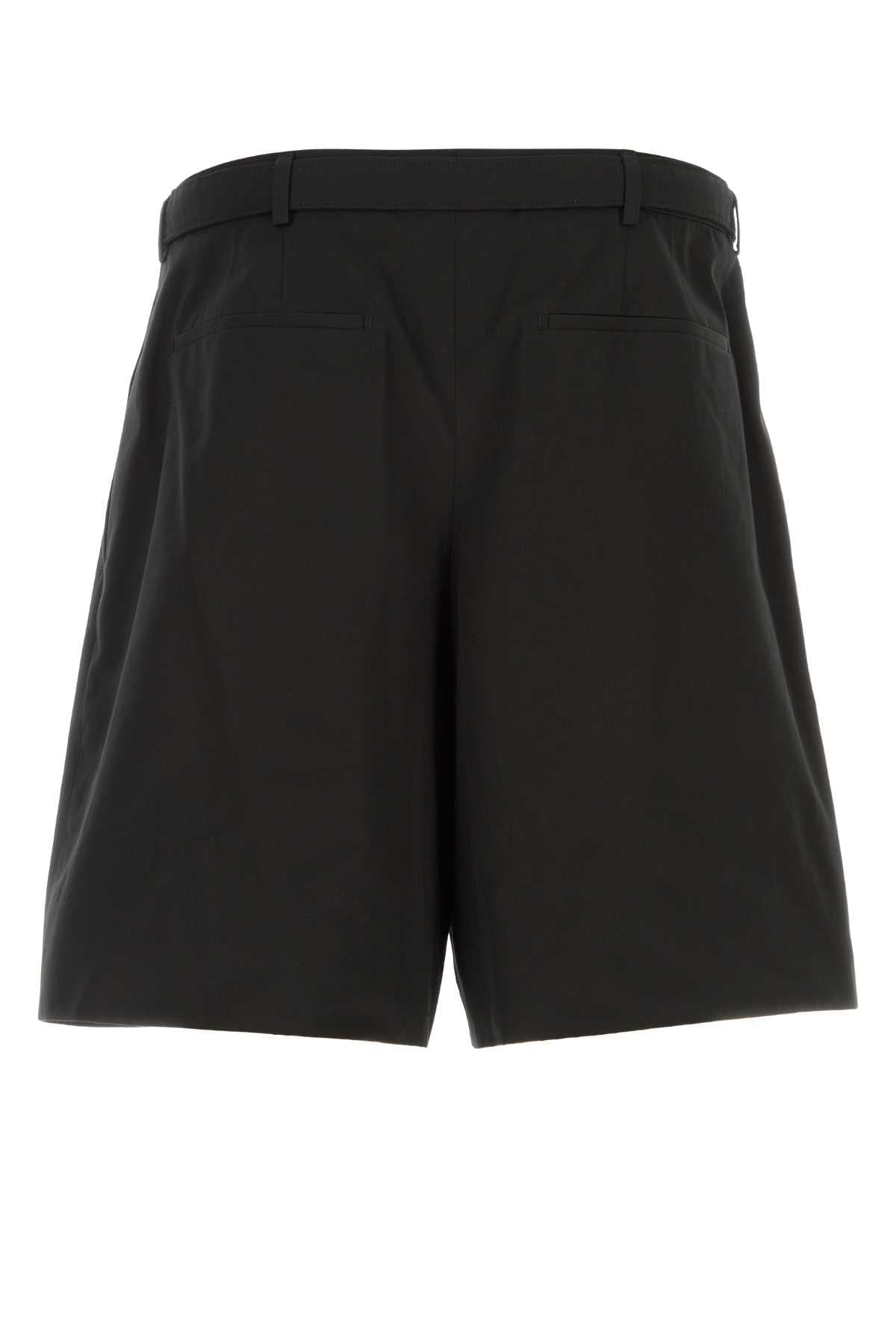 Saint Laurent Men Black Poplin Bermuda Shorts SAINT LAURENT