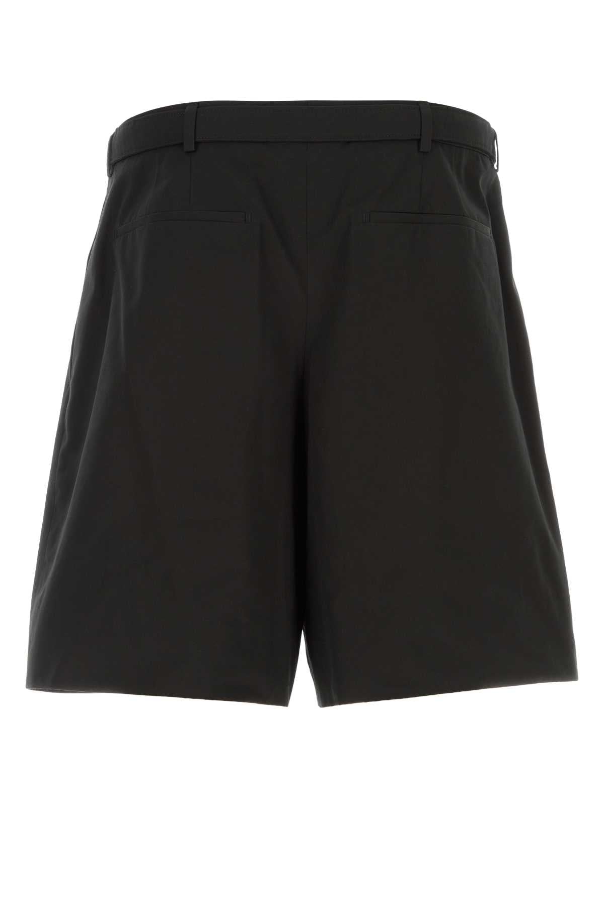 Saint Laurent Men Black Poplin Bermuda Shorts SAINT LAURENT