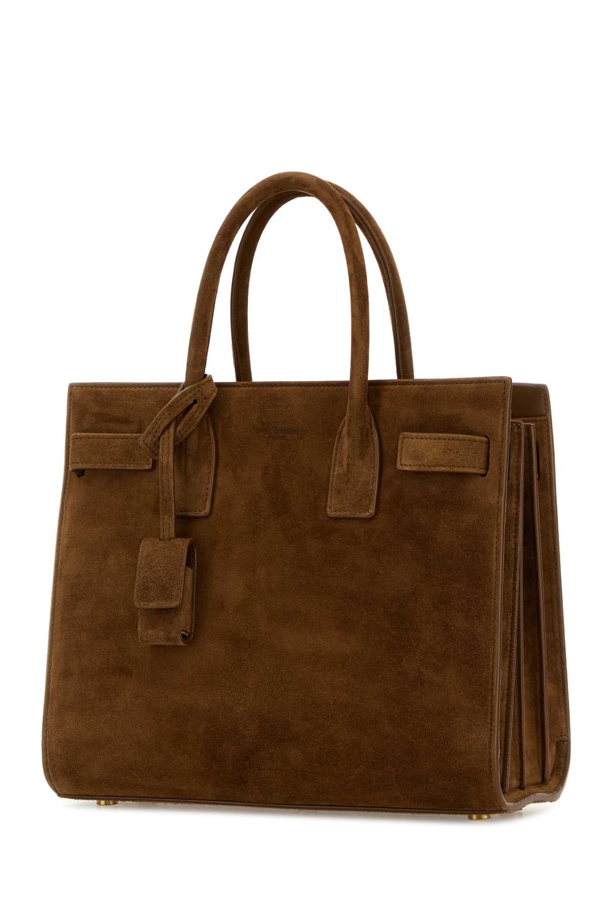 Saint Laurent Women Brown Suede Sac De Jour Handbag SAINT LAURENT