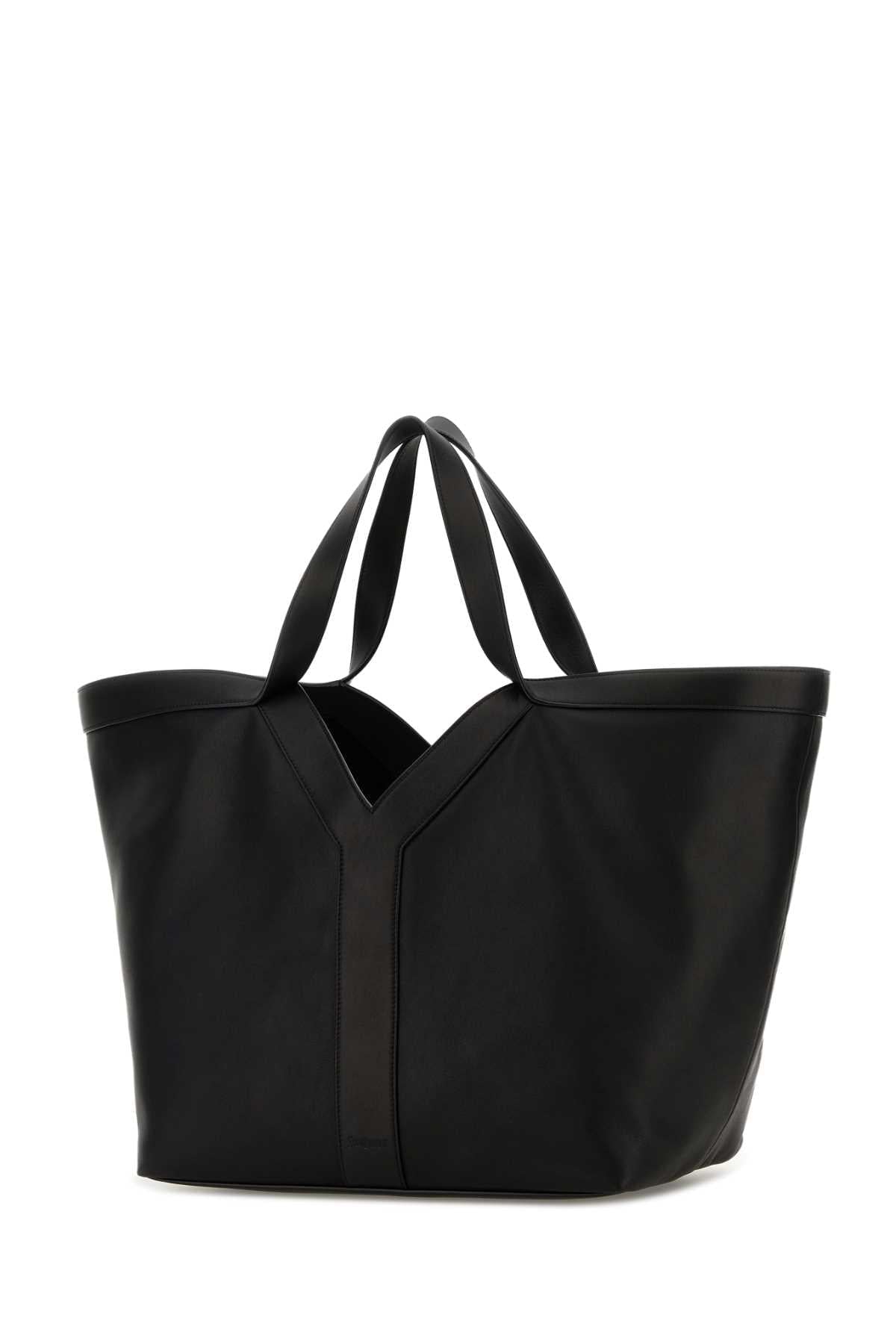 Saint Laurent Women Black Leather Y Shopping Bag SAINT LAURENT
