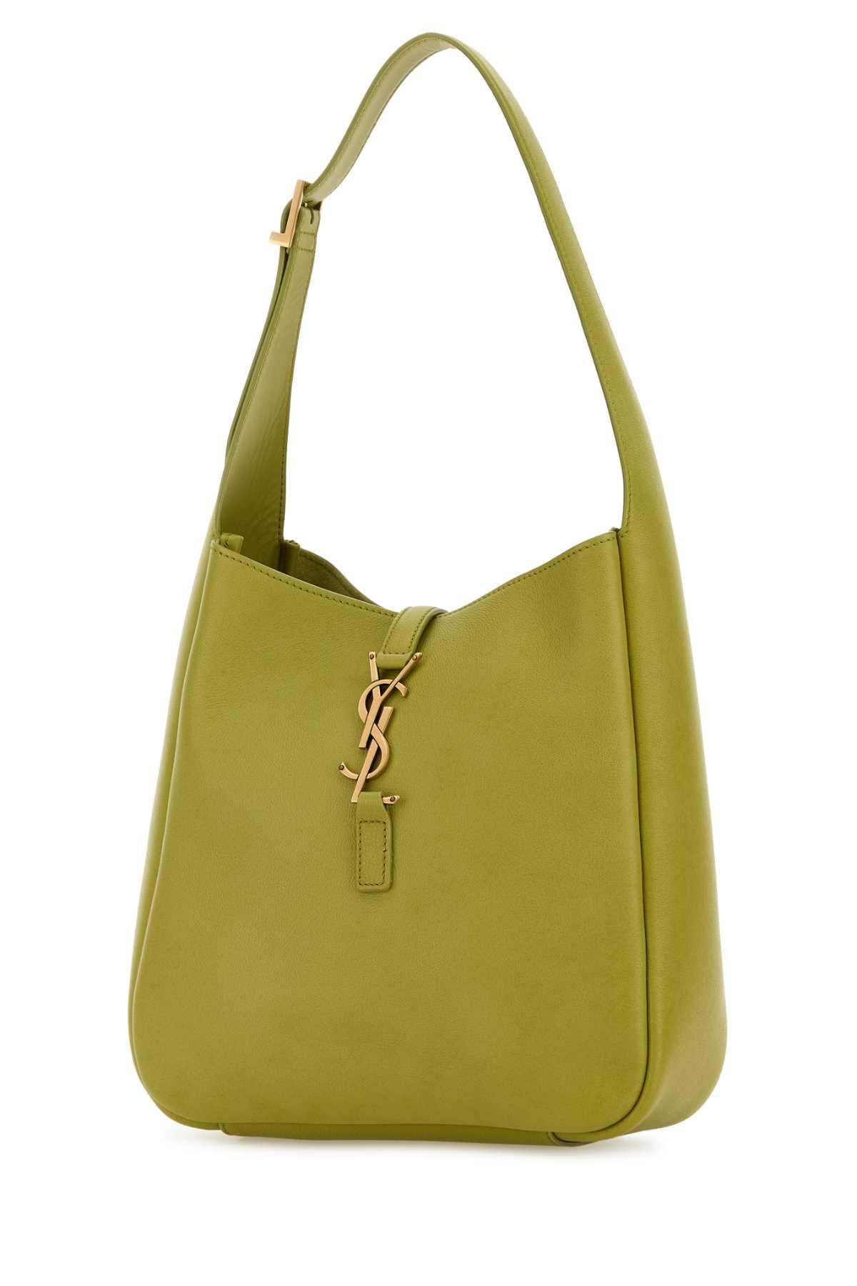 Saint Laurent Women Pistachio Green Leather Le 5 á 7 Shoulder Bag SAINT LAURENT