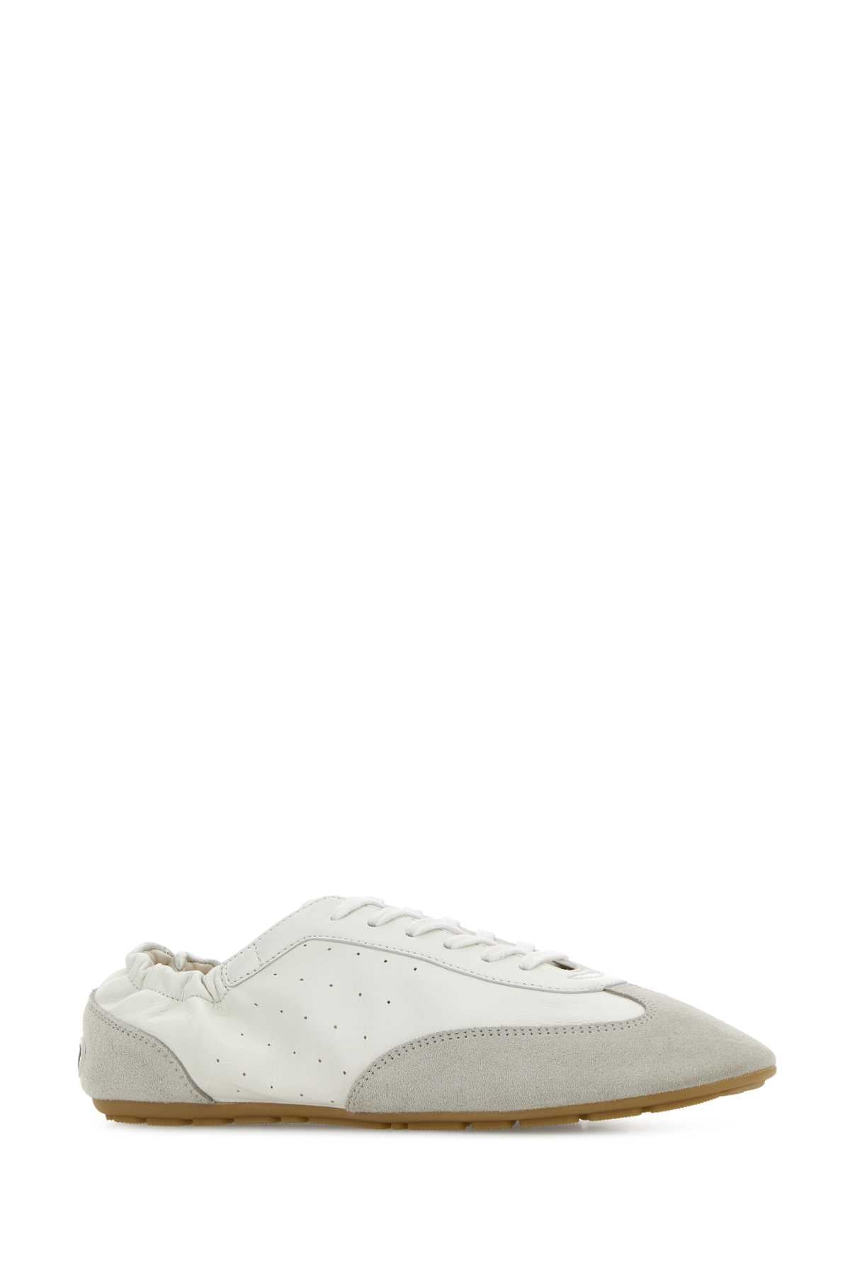 Saint Laurent Women White Leather Lewis Sneakers SAINT LAURENT