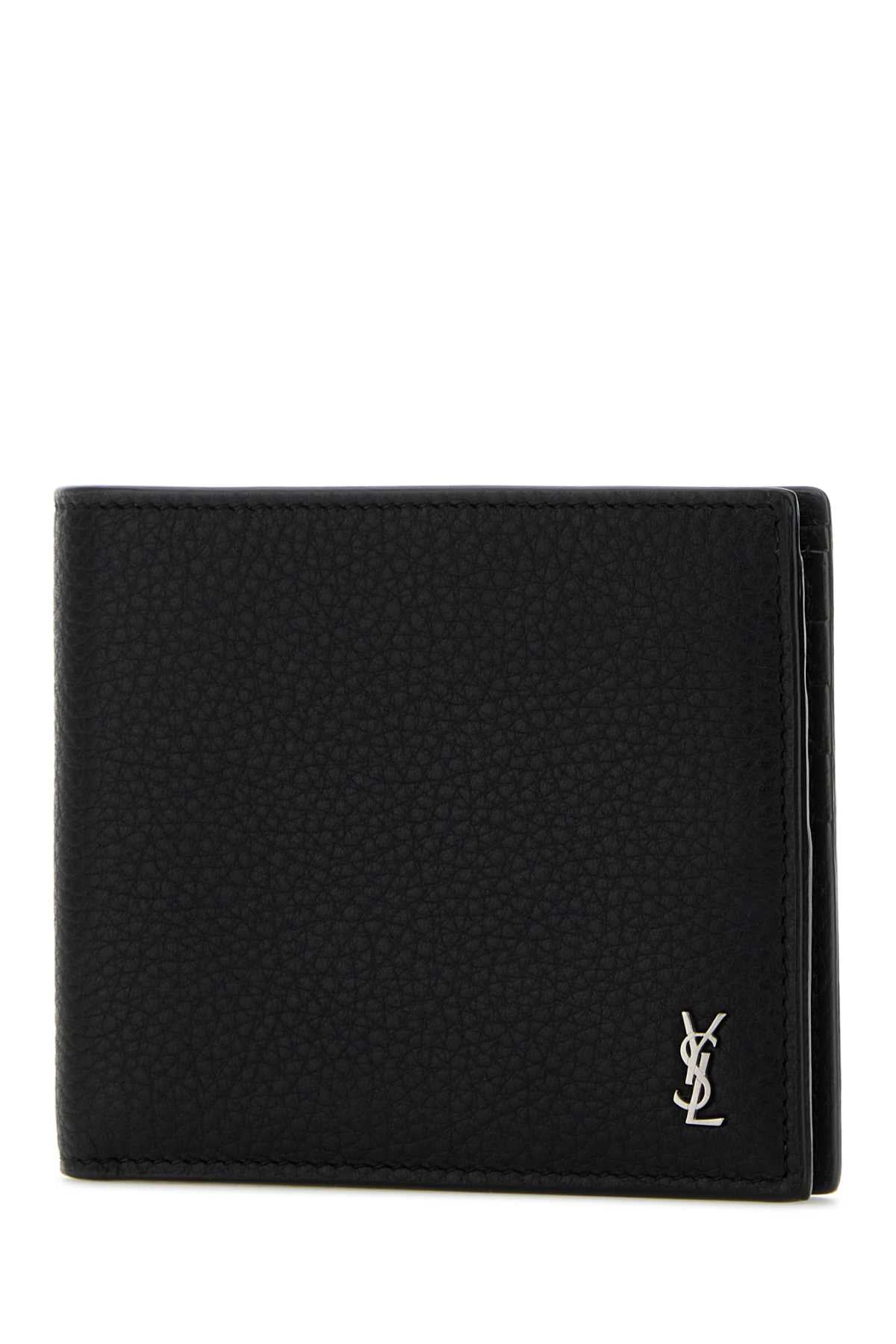 Saint Laurent Men Black Leather Wallet SAINT LAURENT