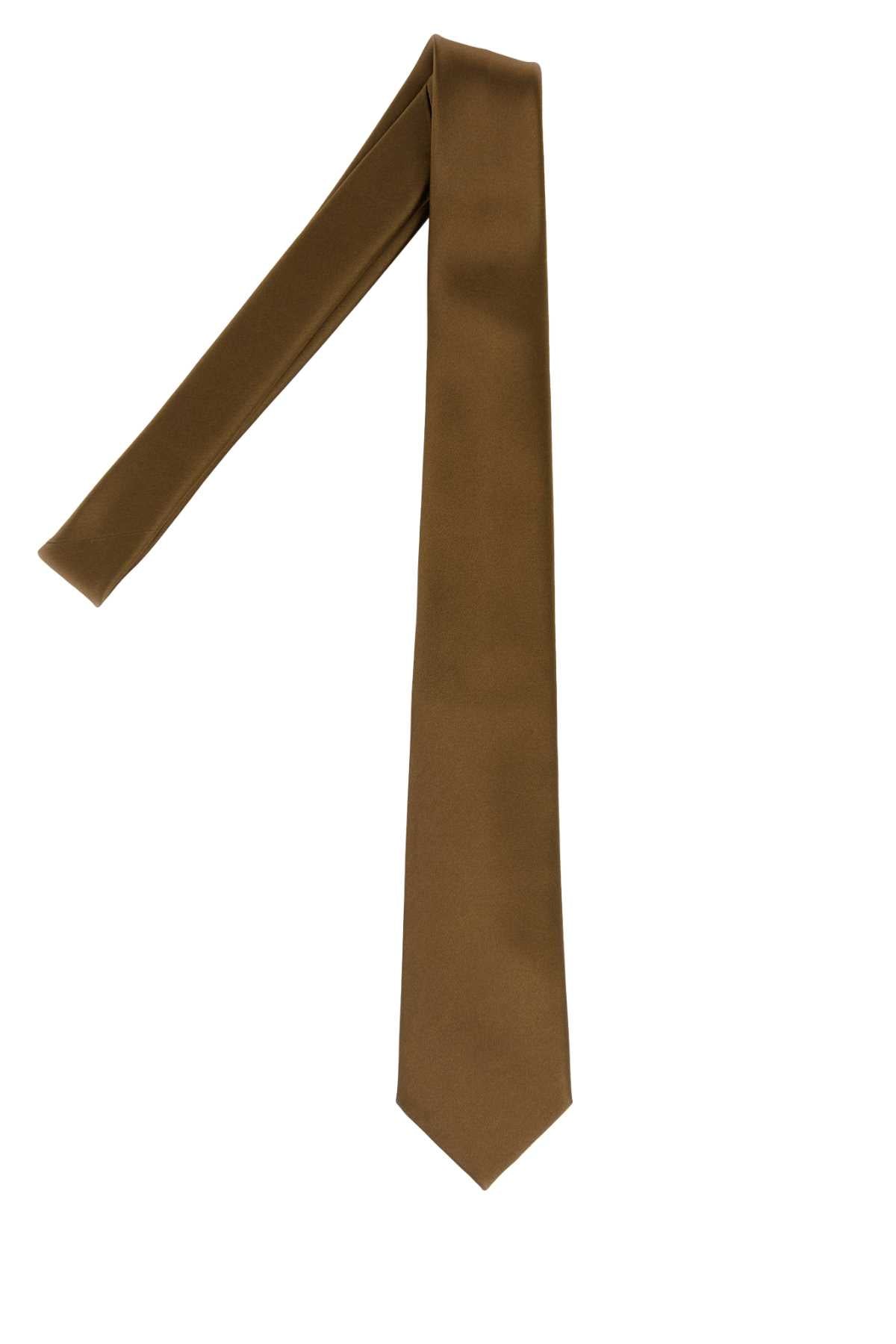 Saint Laurent Men Biscuit Satin Tie SAINT LAURENT