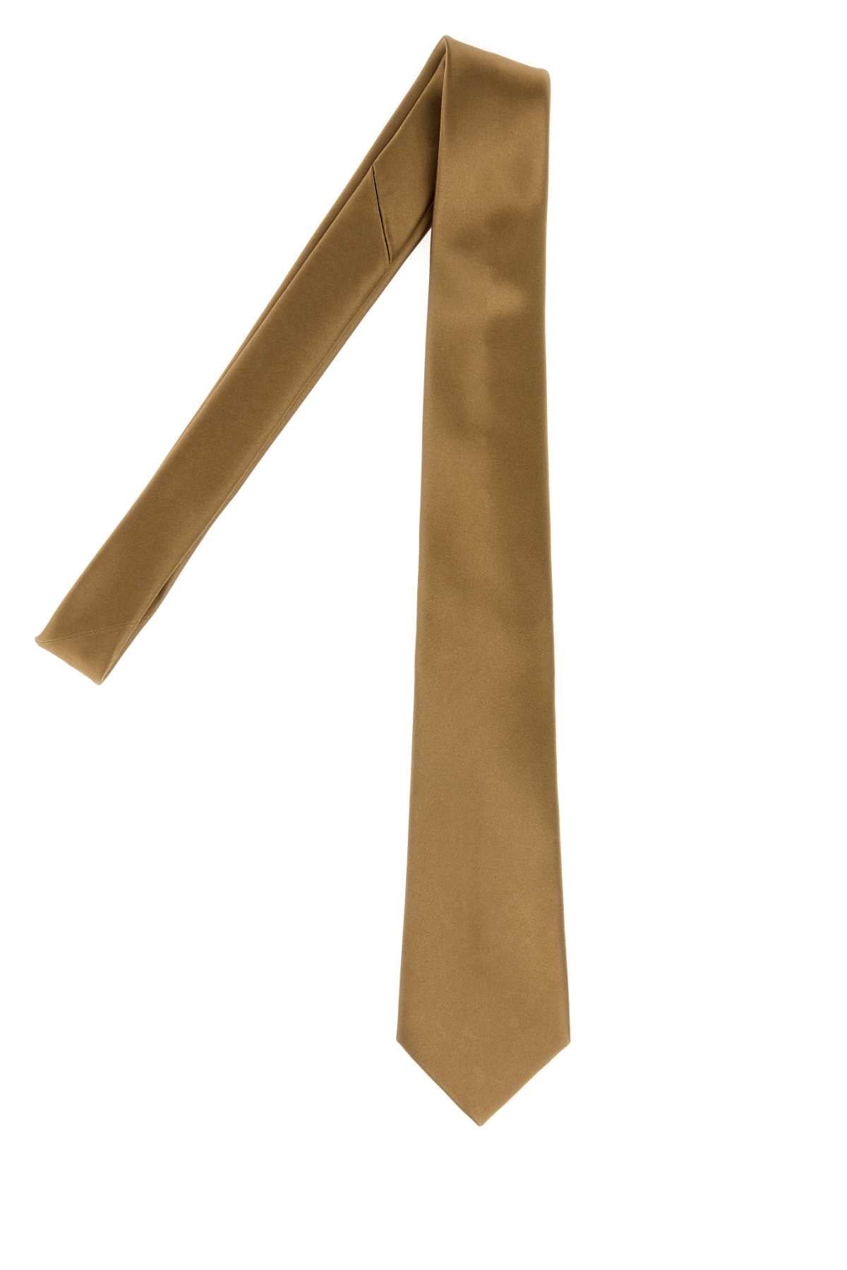 Saint Laurent Men Beige Satin Tie SAINT LAURENT