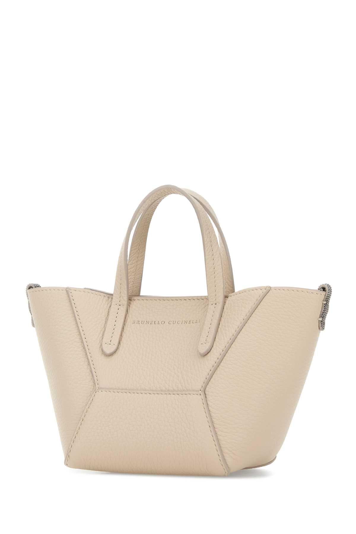Brunello Cucinelli Women Sand Leather Handbag BRUNELLO CUCINELLI