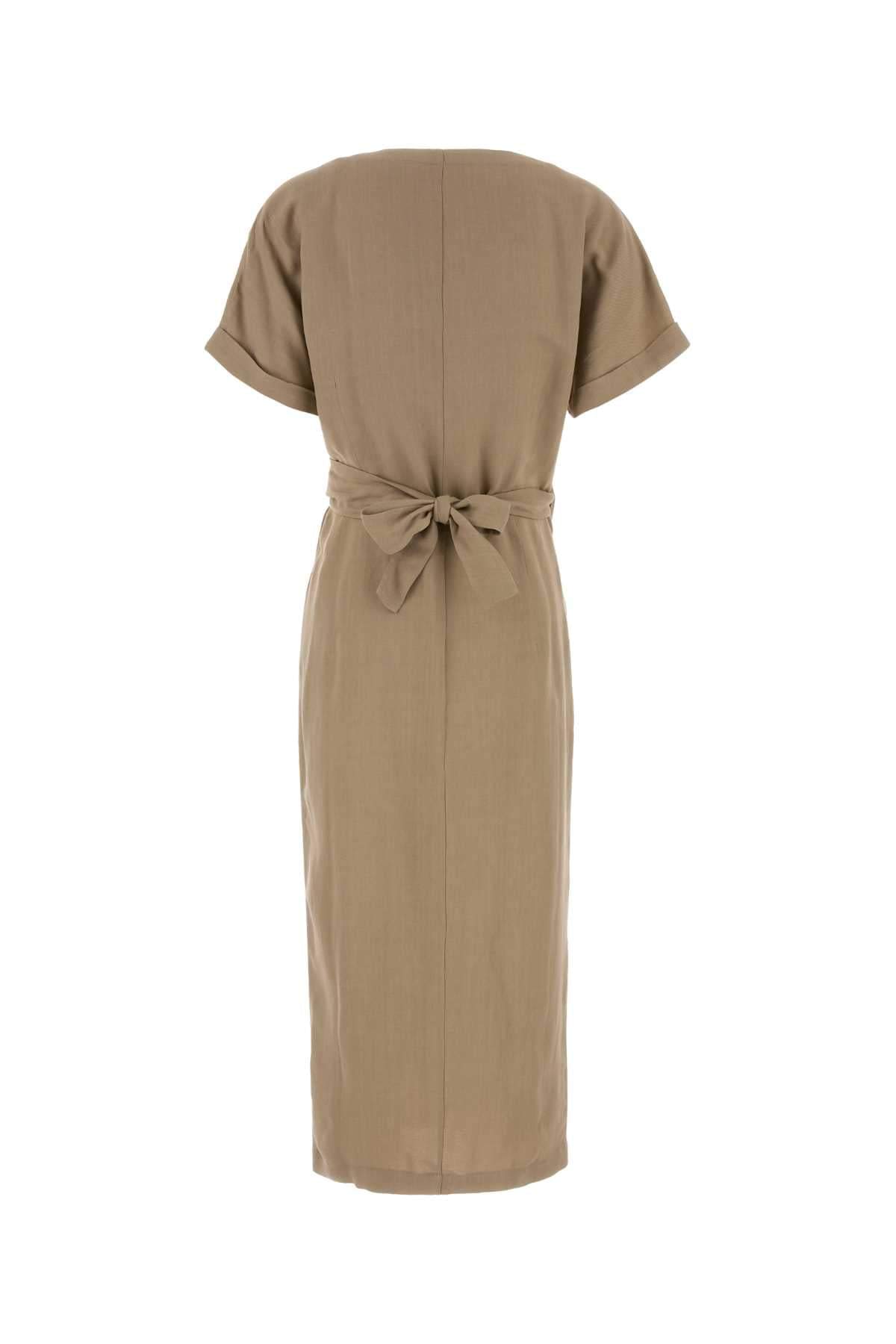 Brunello Cucinelli Women Cappuccino Jersey Dress BRUNELLO CUCINELLI