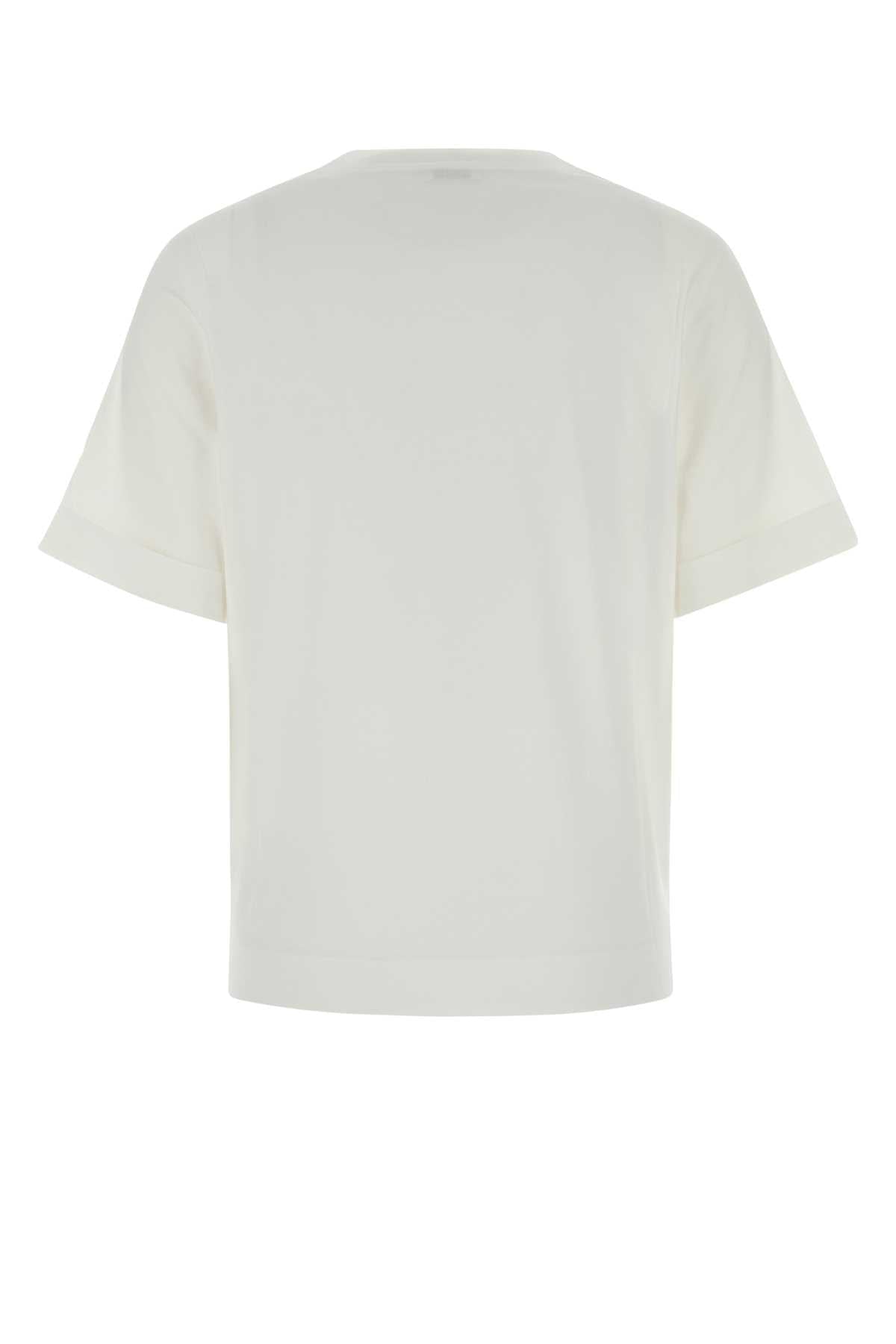 Brunello Cucinelli Women White Cotton T-Shirt BRUNELLO CUCINELLI