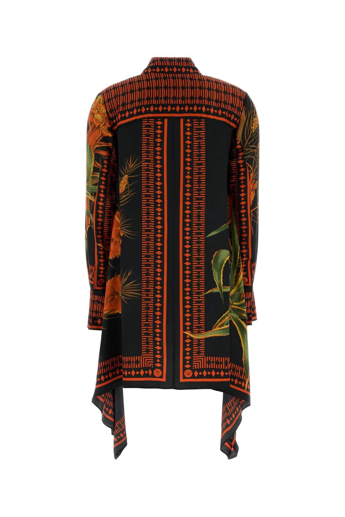 Blumarine Women Printed Twill Shirt Dress BLUMARINE