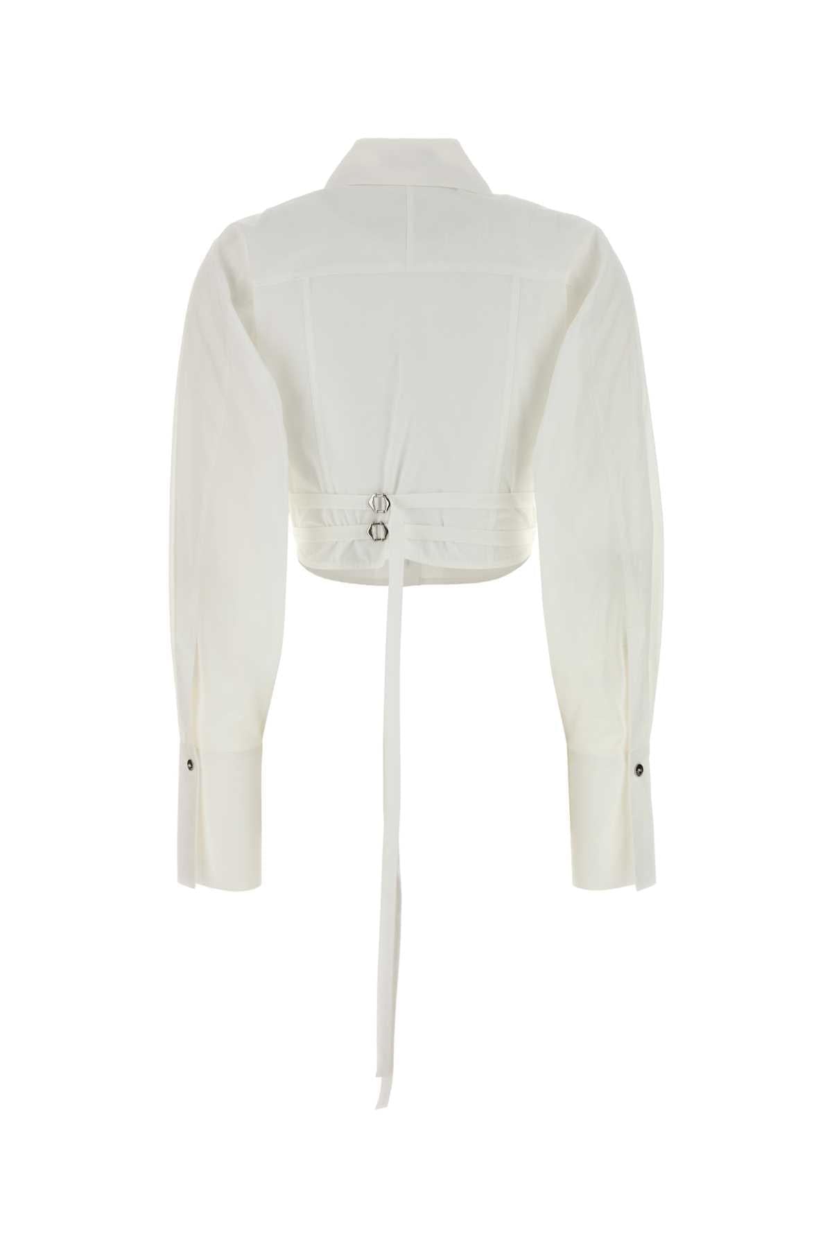 Blumarine Women White Poplin Shirt BLUMARINE