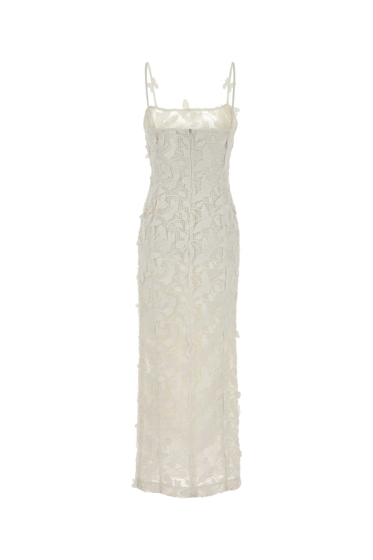 Blumarine Women White Lace Dress BLUMARINE