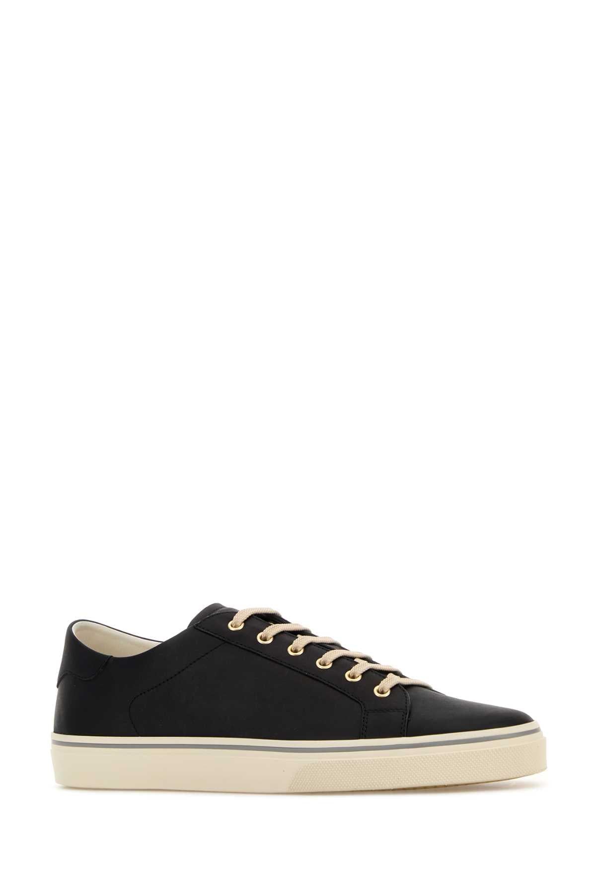 Brunello Cucinelli Men Black Leather Sneakers BRUNELLO CUCINELLI