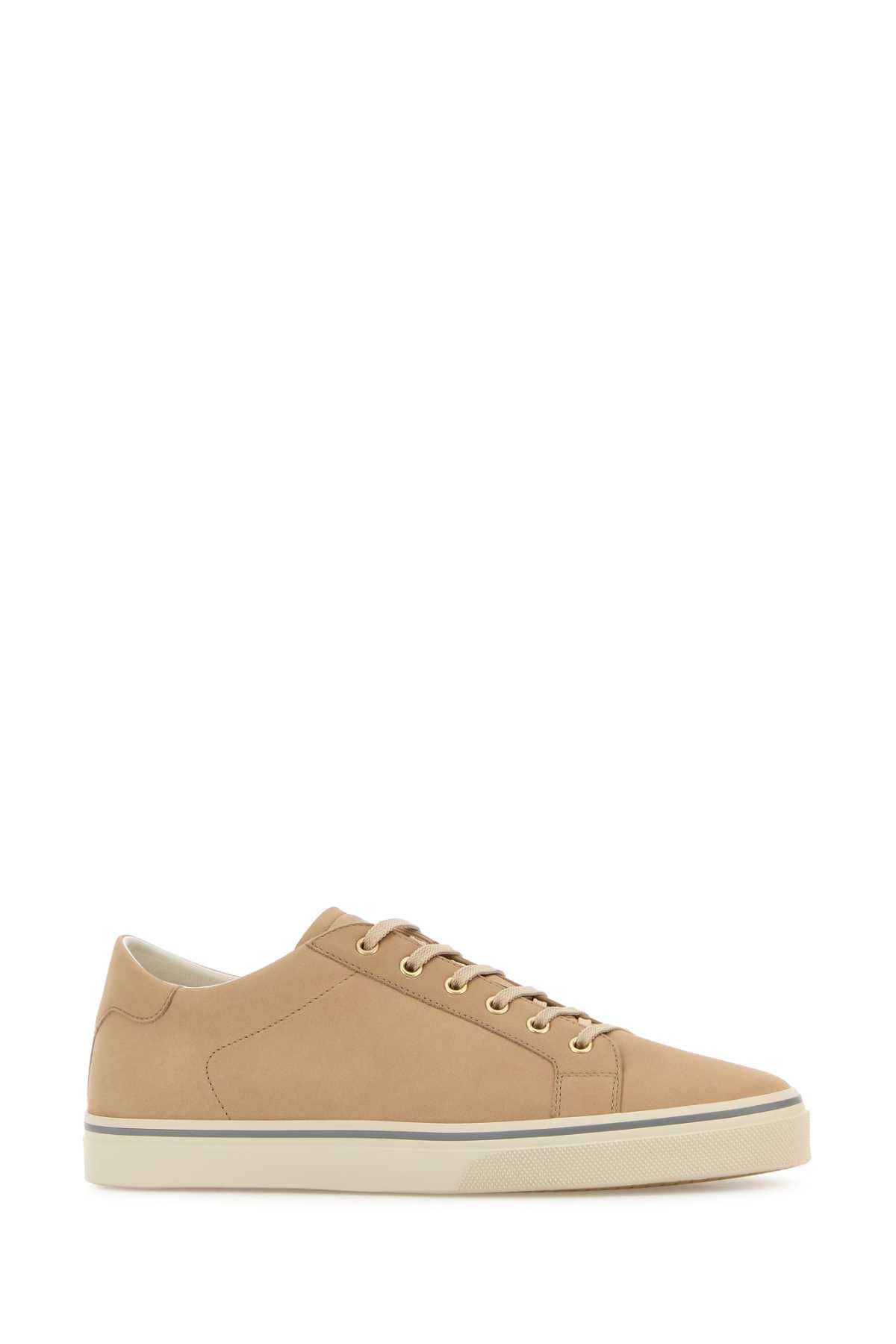 Brunello Cucinelli Men Camel Leather Sneakers BRUNELLO CUCINELLI