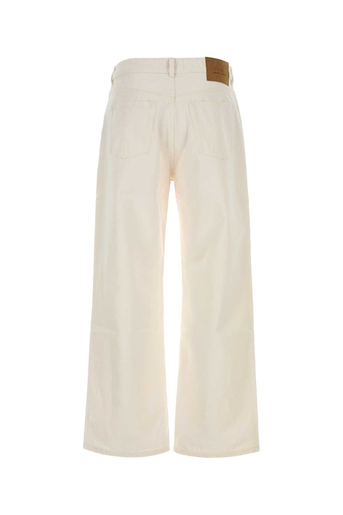 Ami Men Ivory Denim Jeans AMI PARIS