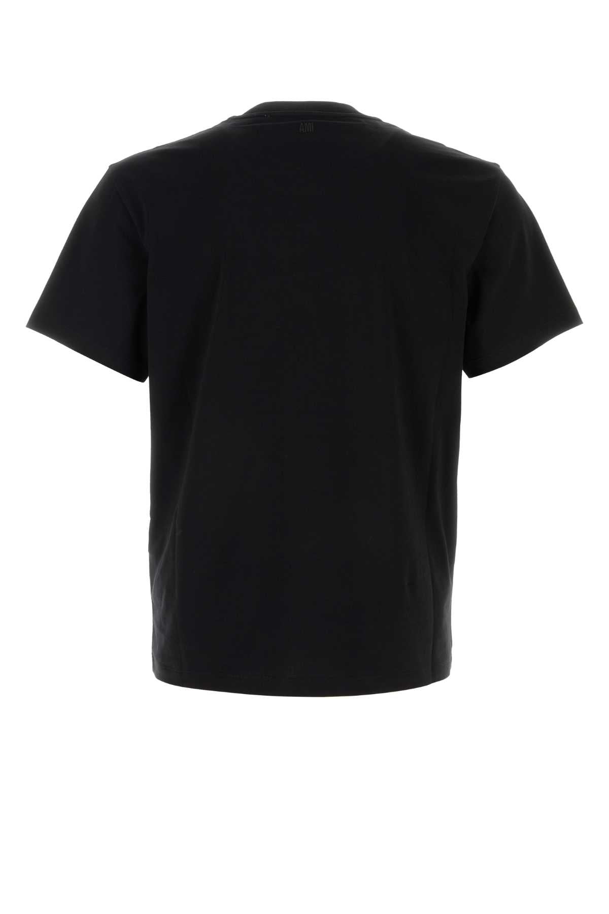 Ami Men Black Cotton T-Shirt AMI PARIS