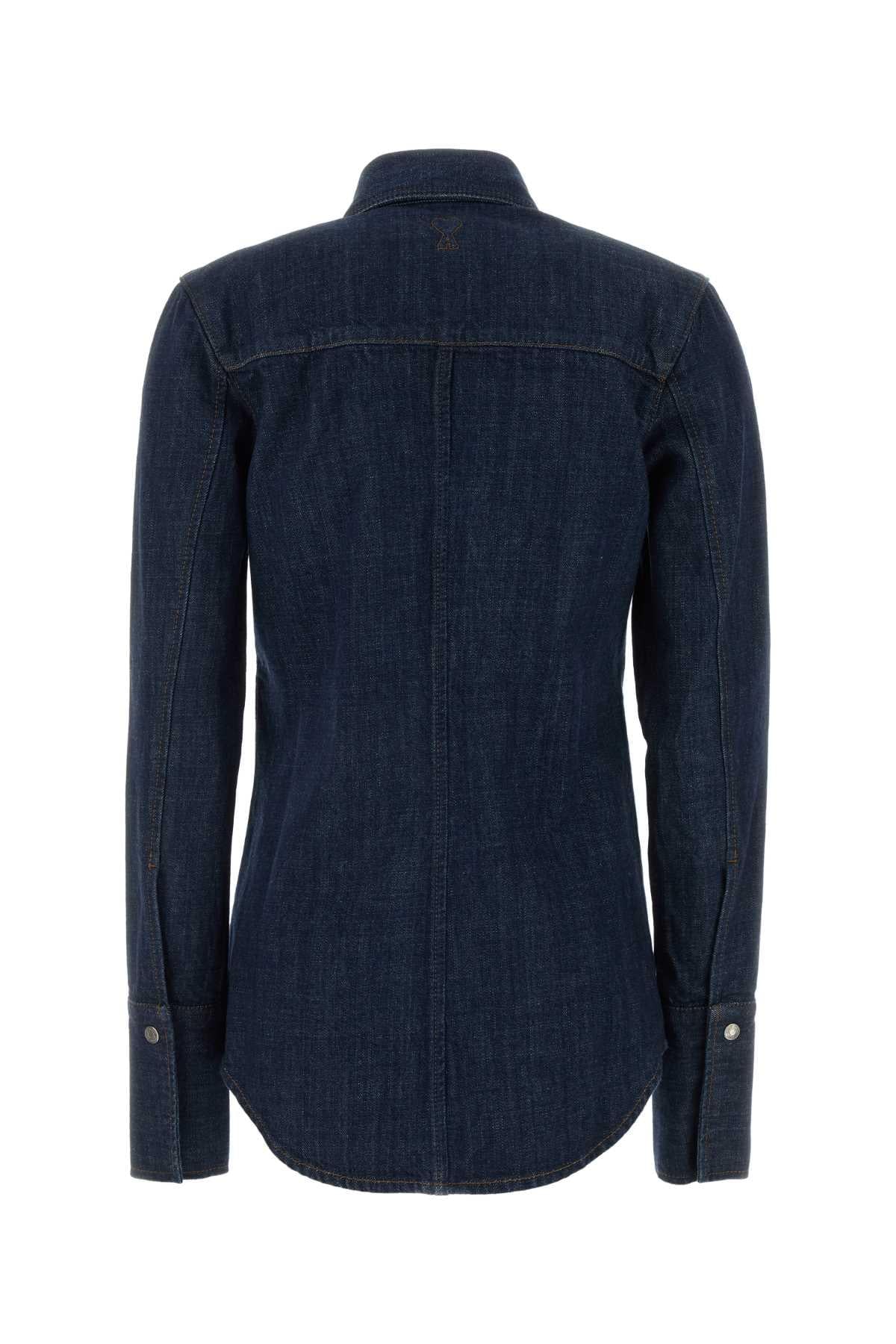 Ami Women Blue Denim Shirt AMI PARIS