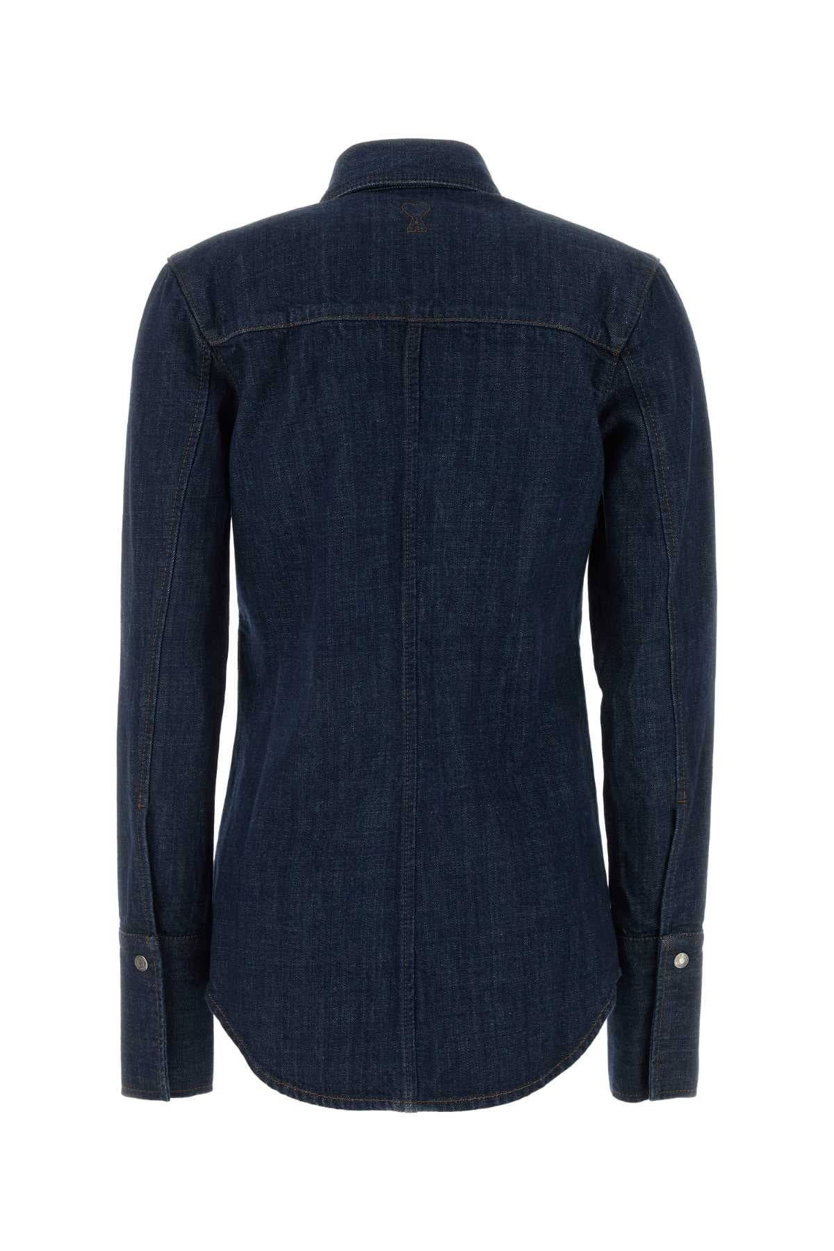 Ami Women Blue Denim Shirt AMI PARIS