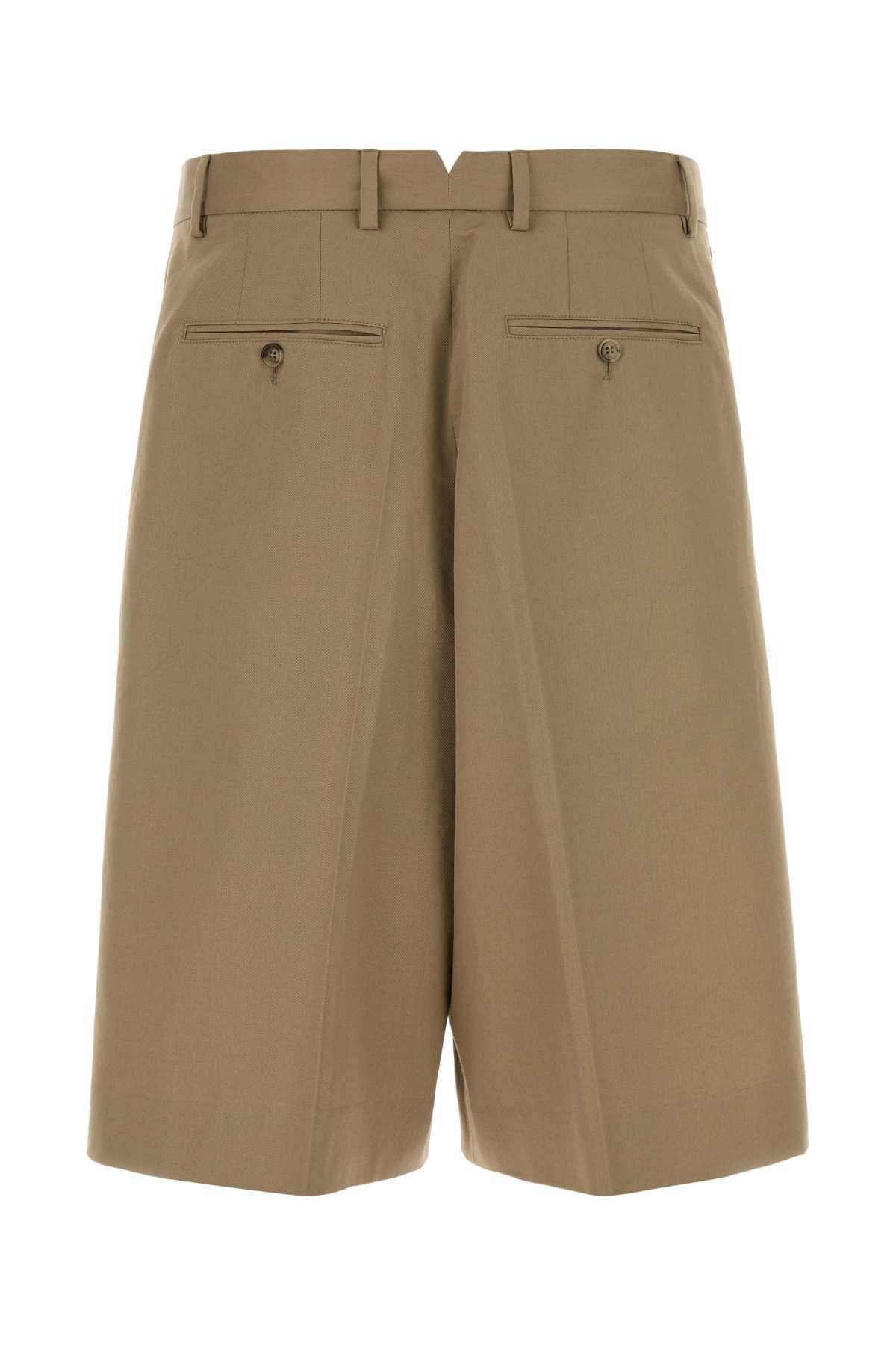 Ami Men Dove Grey Cotton Bermuda Shorts AMI PARIS