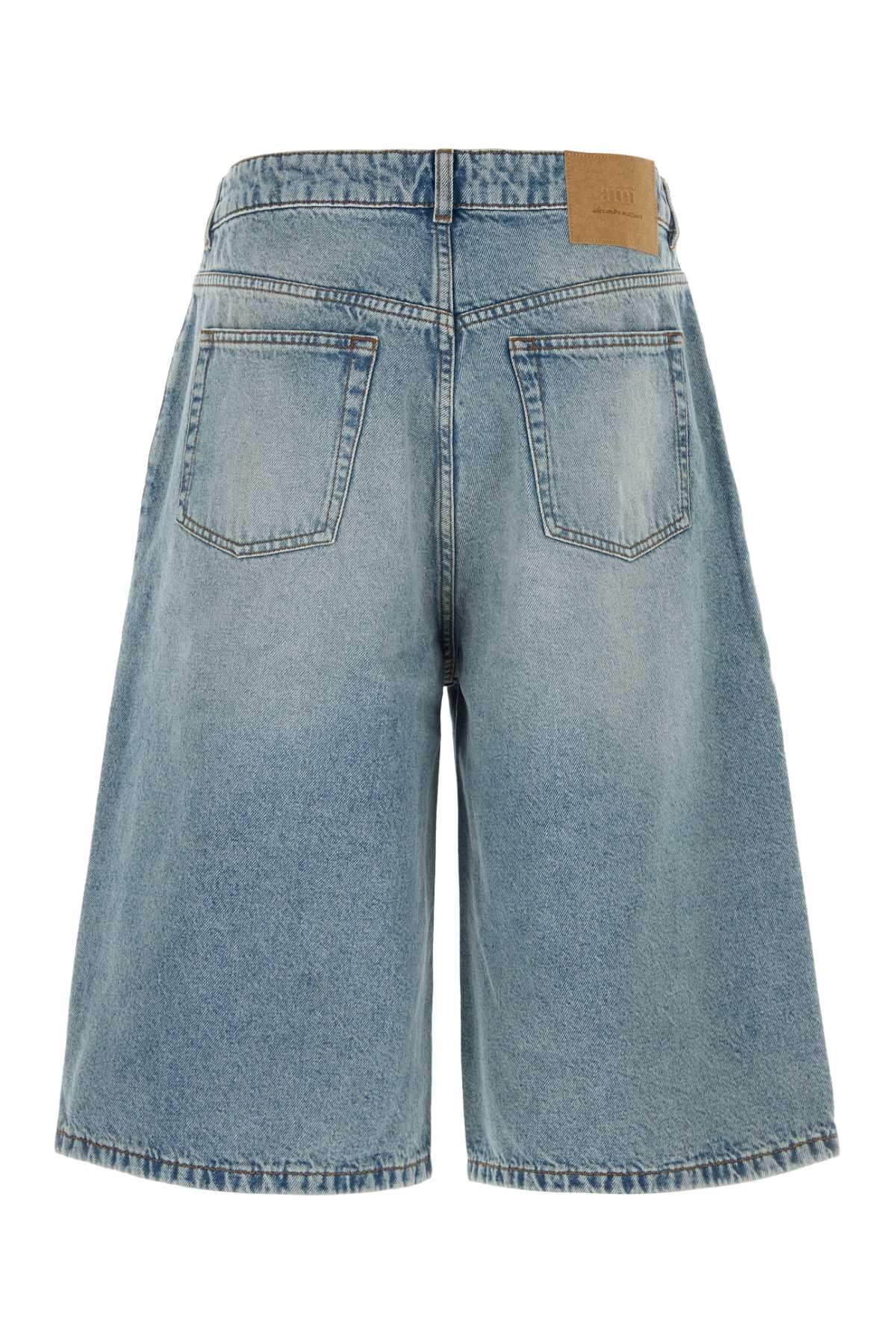 Ami Men Denim Bermuda Shorts AMI PARIS