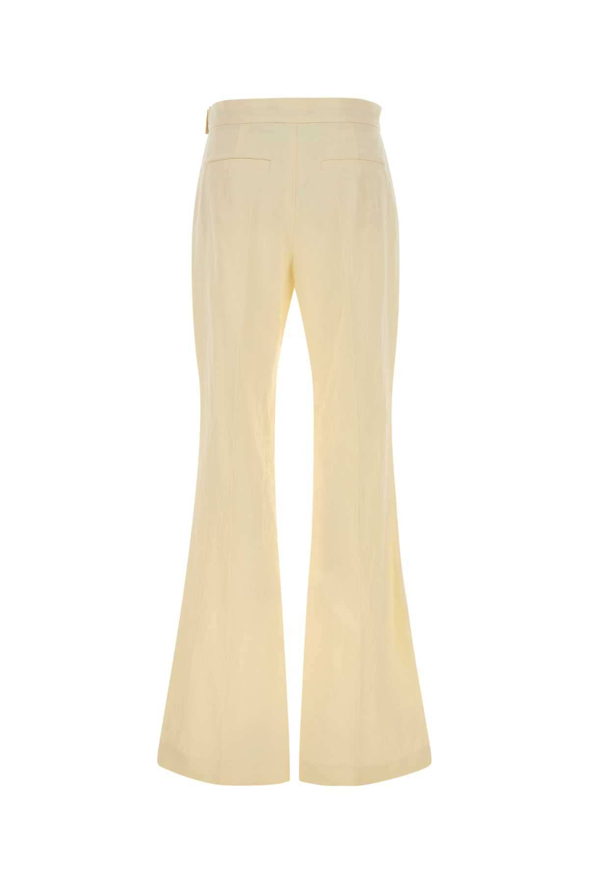 Sportmax Women Pastel Yellow Viscose Blend Piacere Pant SPORTMAX