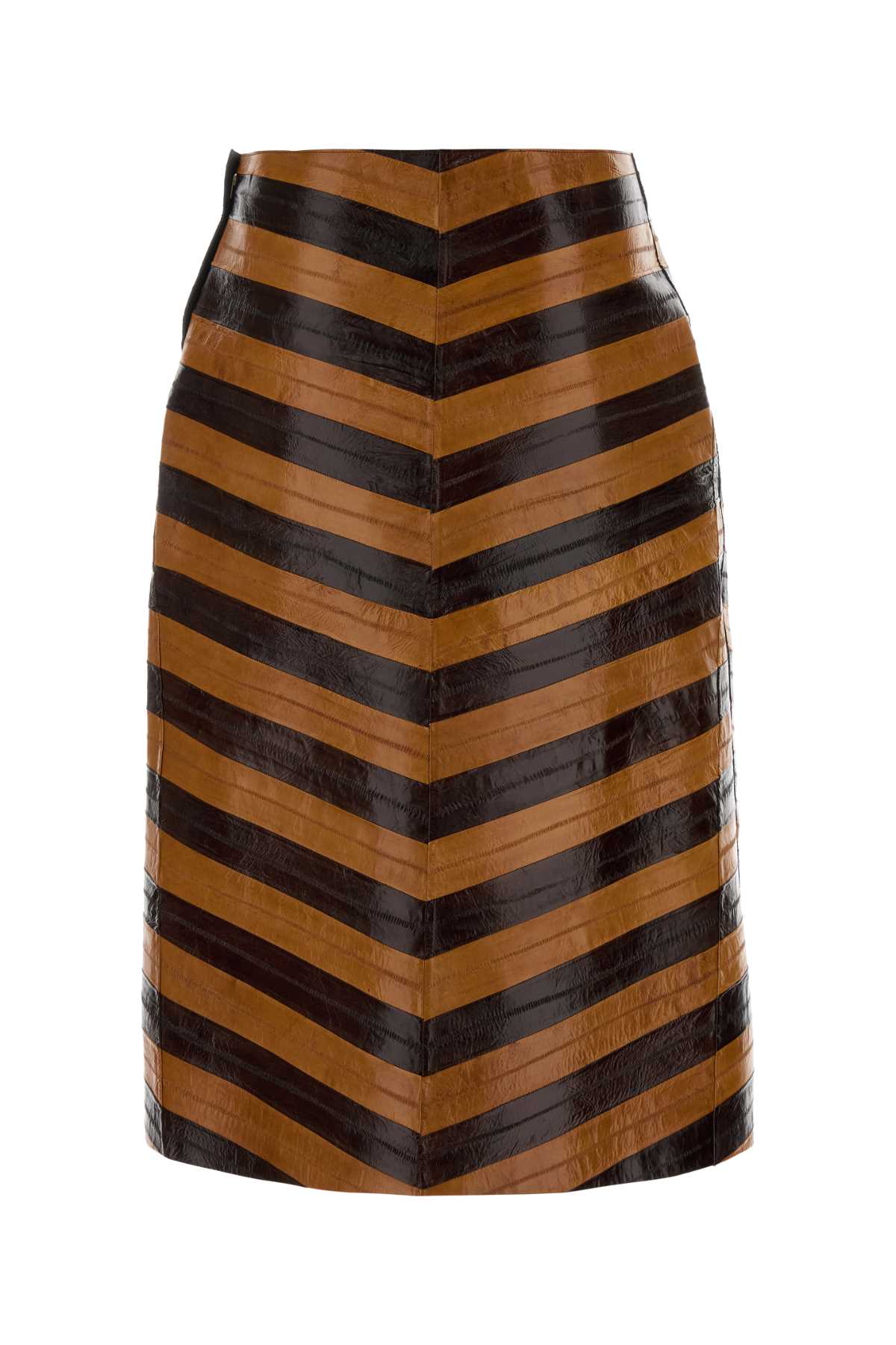 Fendi Women Two-Tone Leather Skirt FENDI