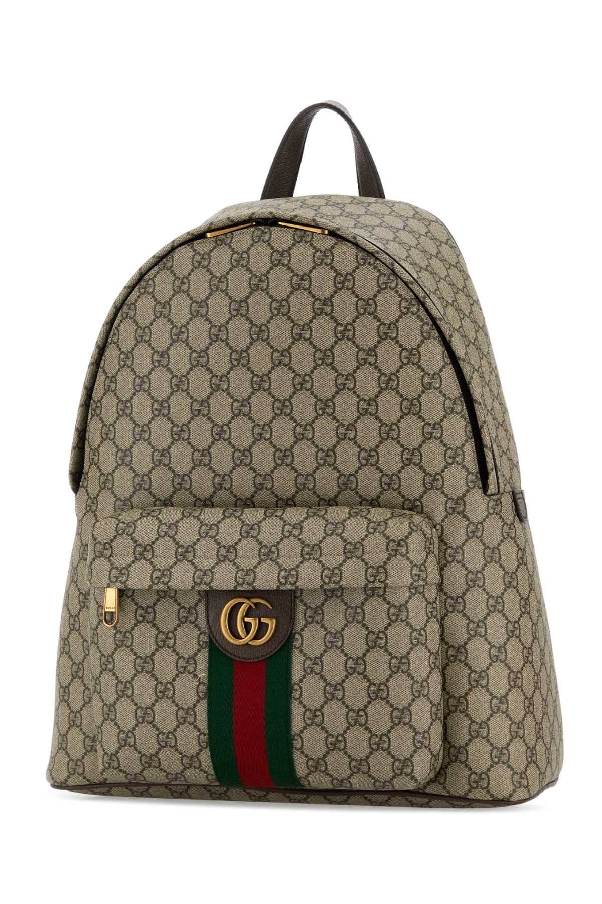 Gucci Men Printed Canvas Medium Ophidia Backpack GUCCI