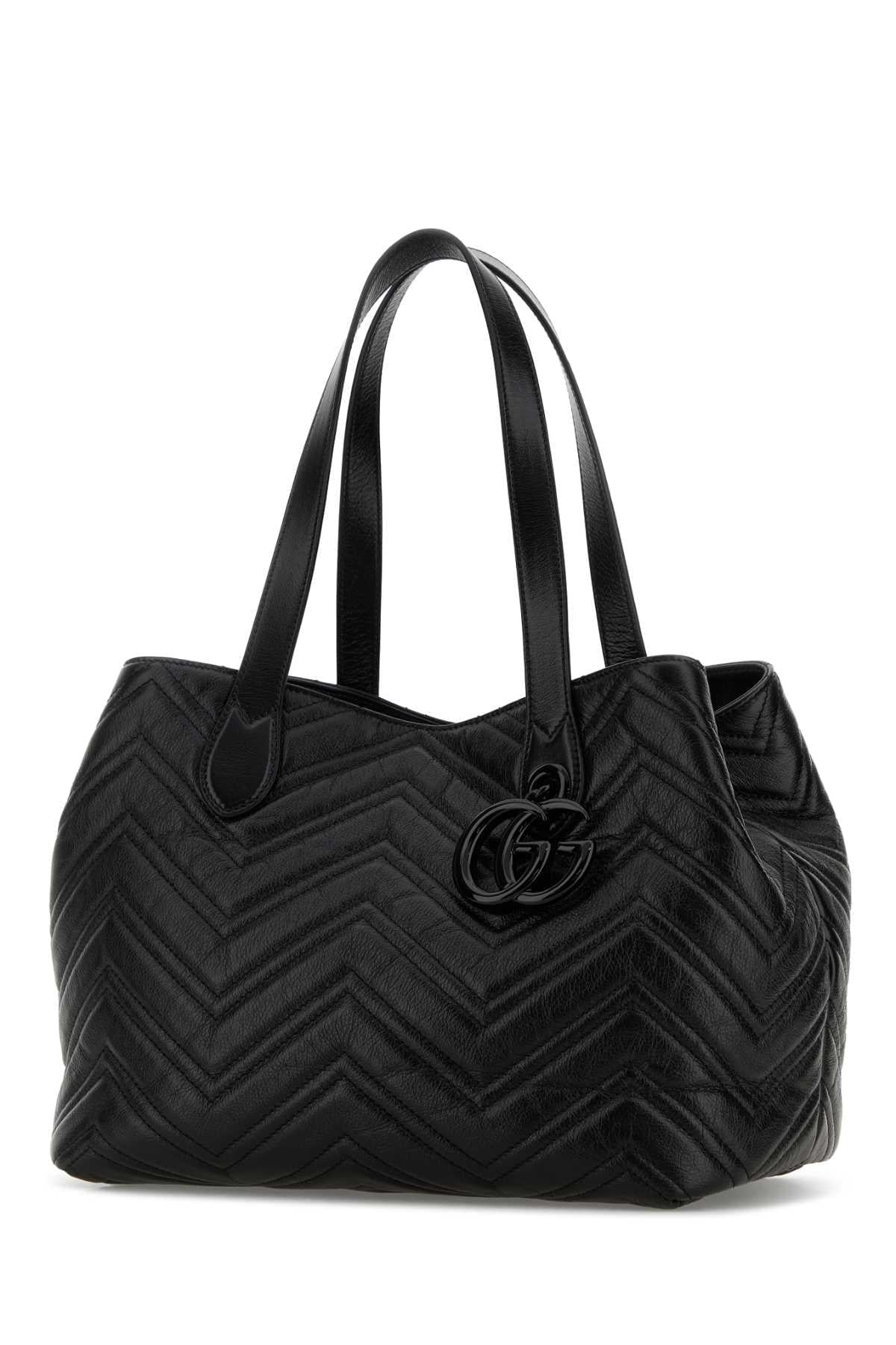 Gucci Women Black Leather Shopping Bag GUCCI