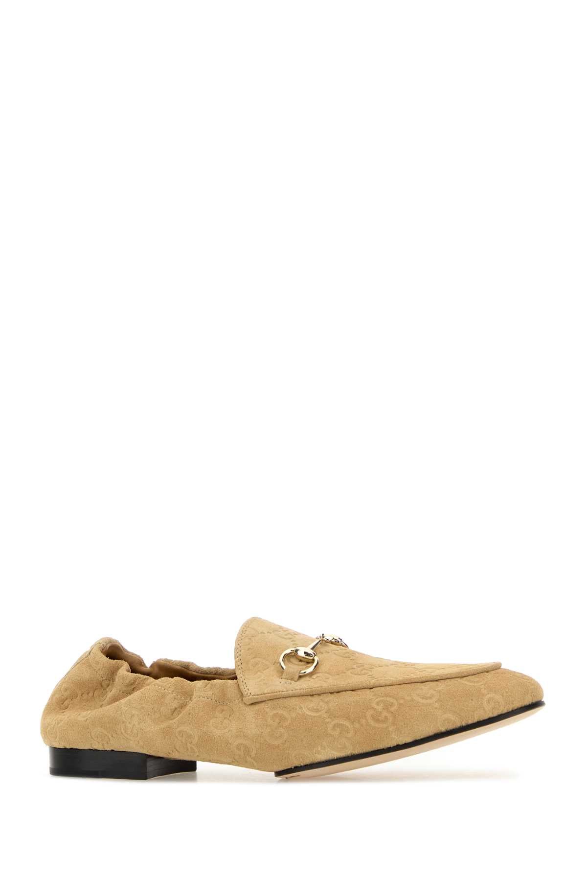 Gucci Women Beige Suede Loafers GUCCI
