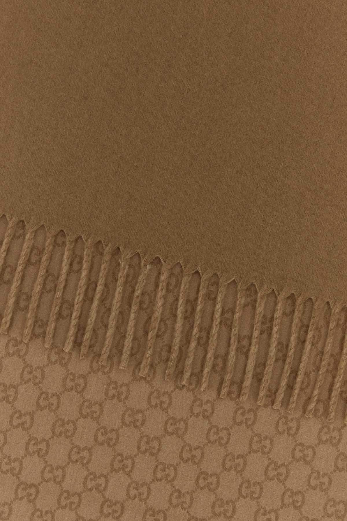 Gucci Men Embroidered Wool Blend Scarf GUCCI