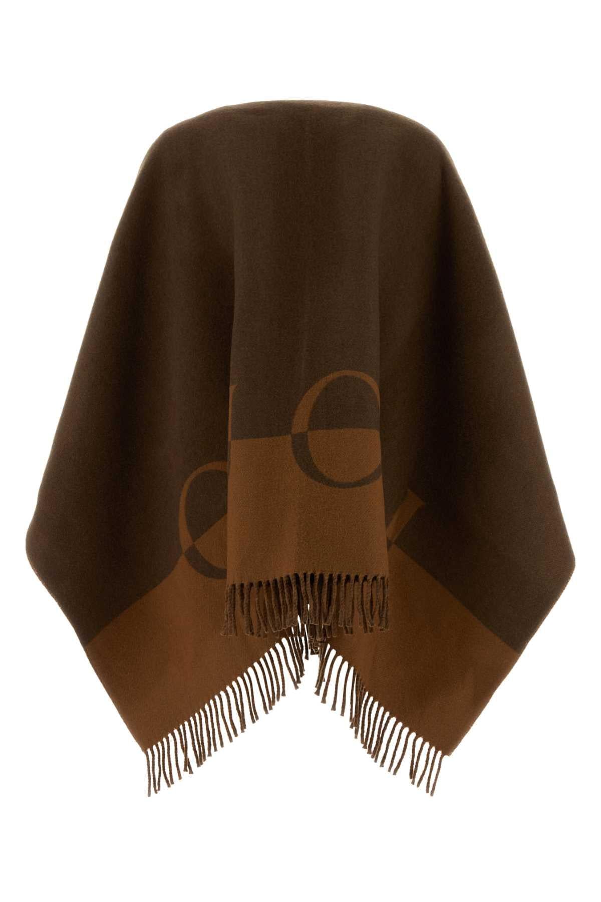 Gucci Women Brown Wool Blend Cape