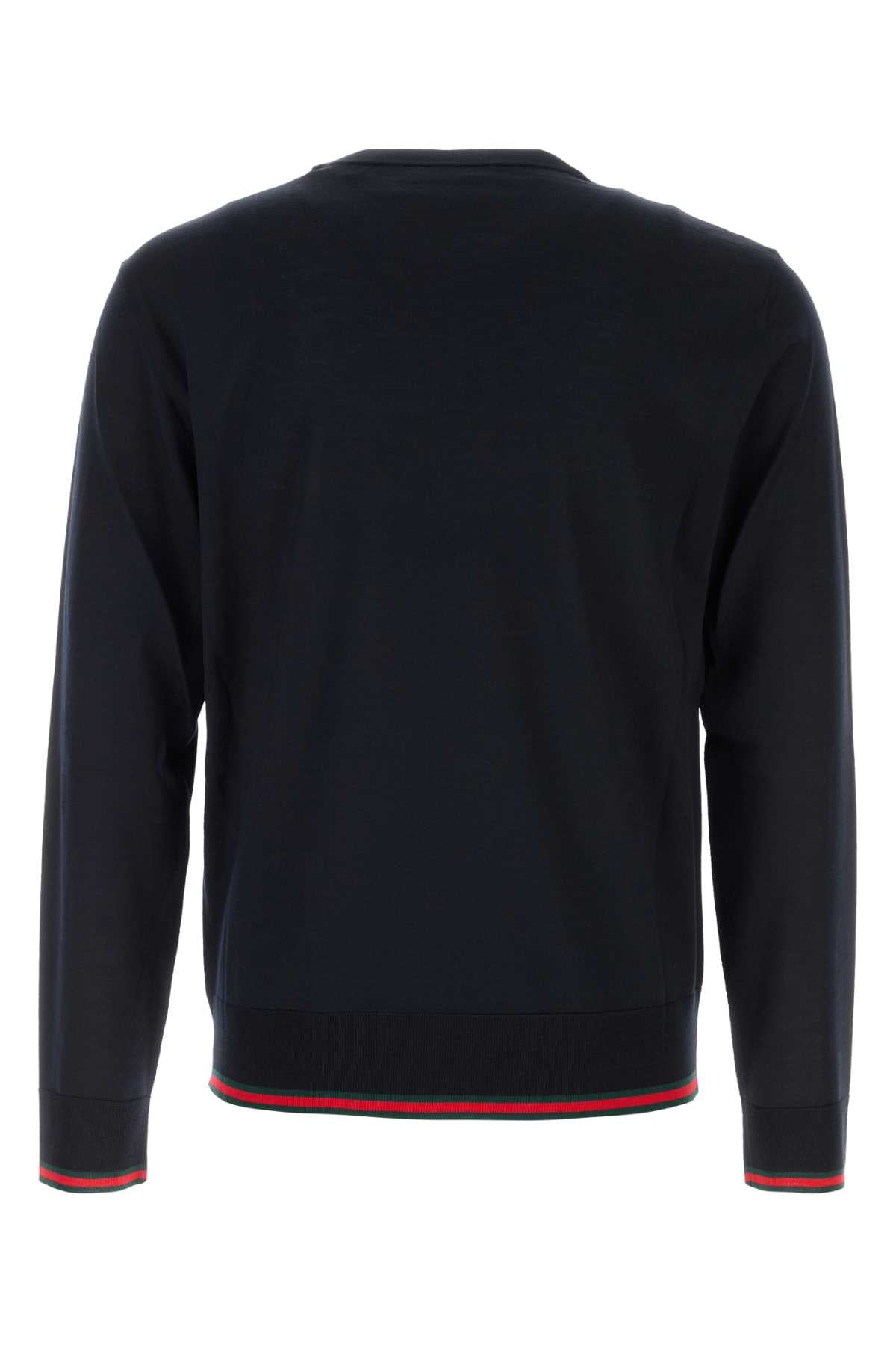 Gucci Men Midnight Blue Wool Sweater GUCCI