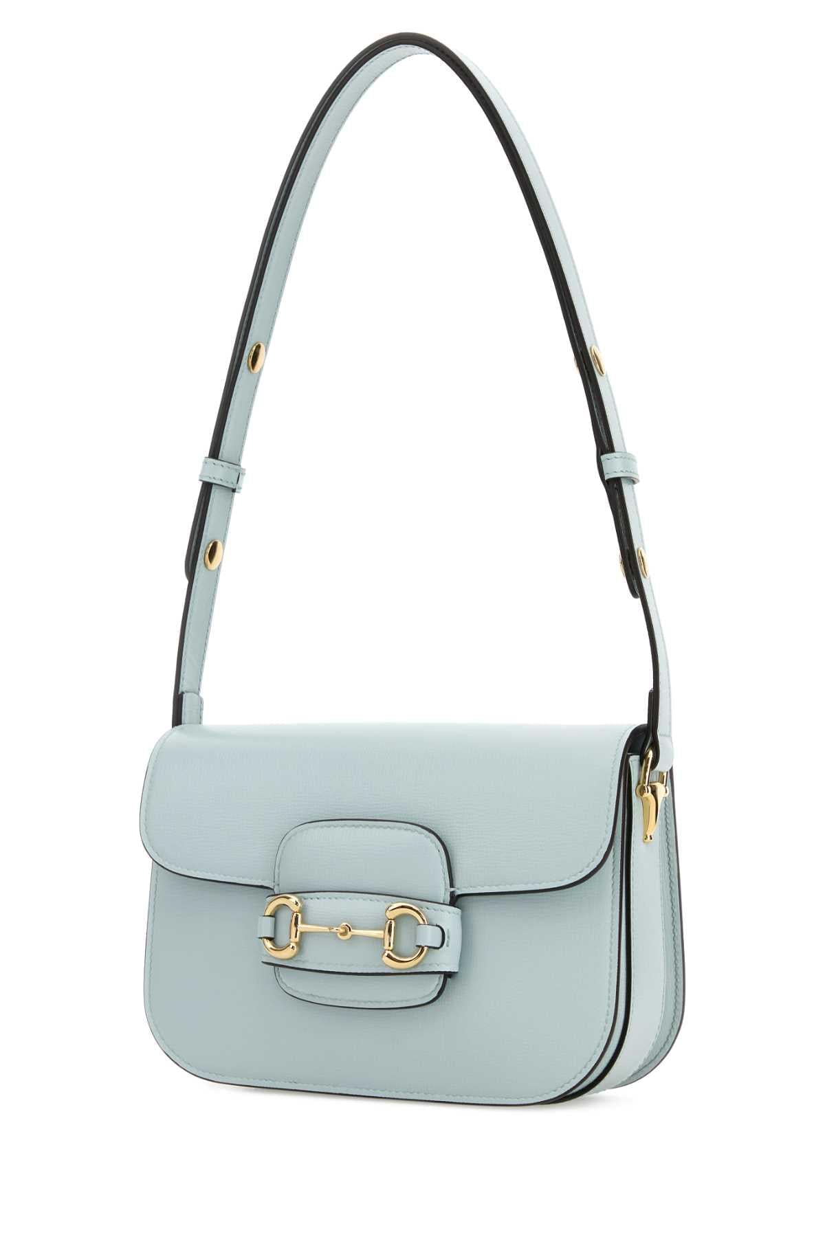 Gucci Women Pastel Light Blue Small Gucci Horsebit 1955 Shoulder Bag GUCCI