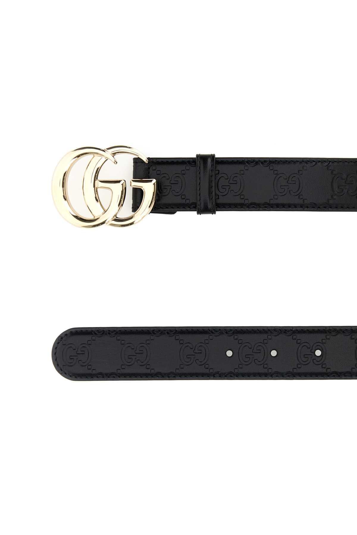 Gucci Women Black Leather Belt GUCCI