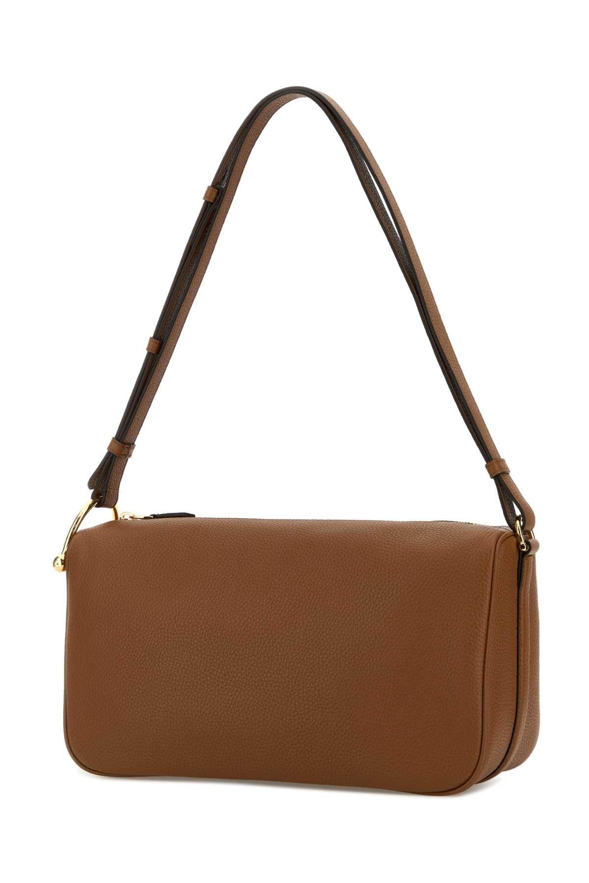 Gucci Women Caramel Leather Medium Gucci Half Horsebit Shoulder Bag GUCCI