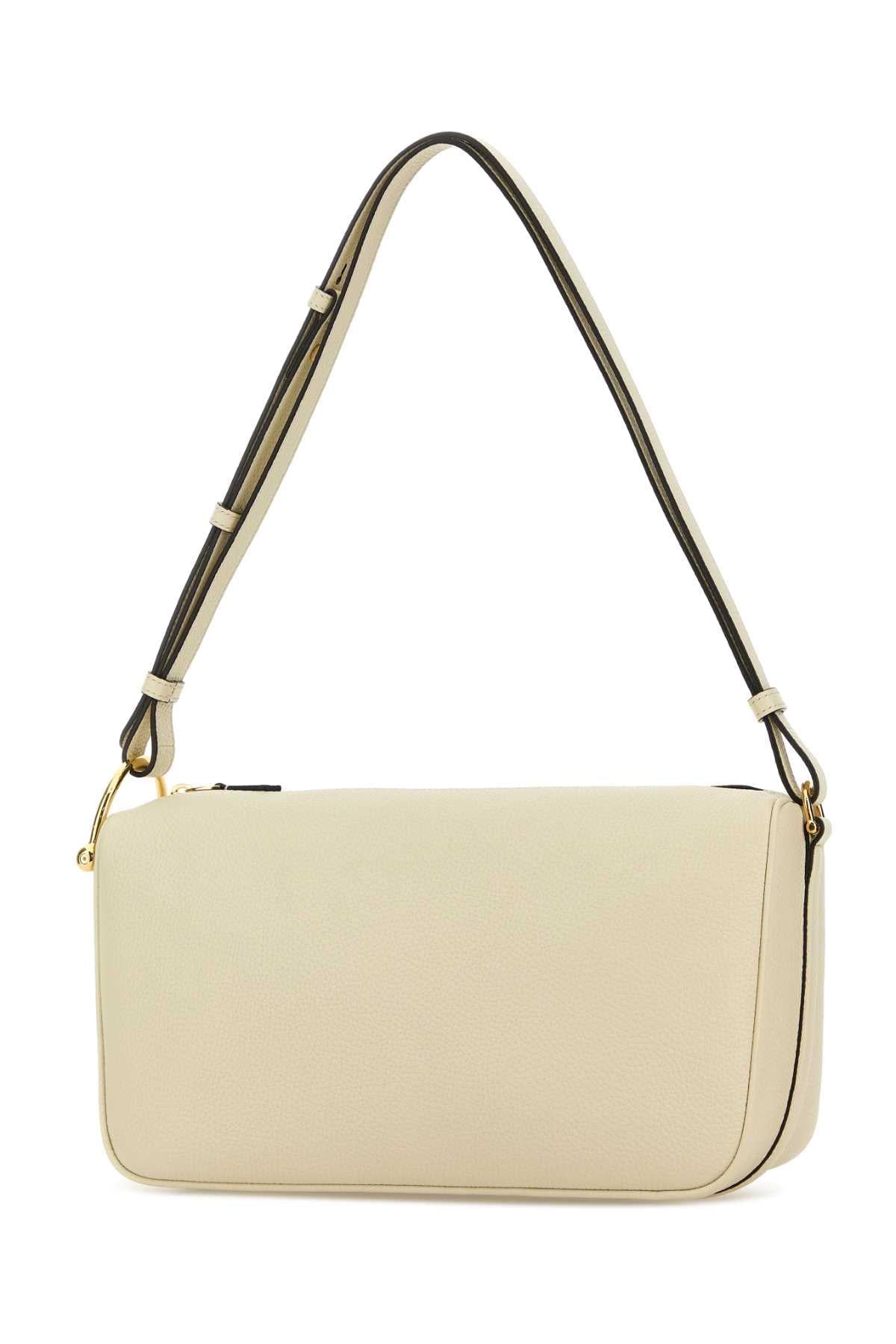 Gucci Women Ivory Leather Medium Gucci Half Horsebit Shoulder Bag GUCCI