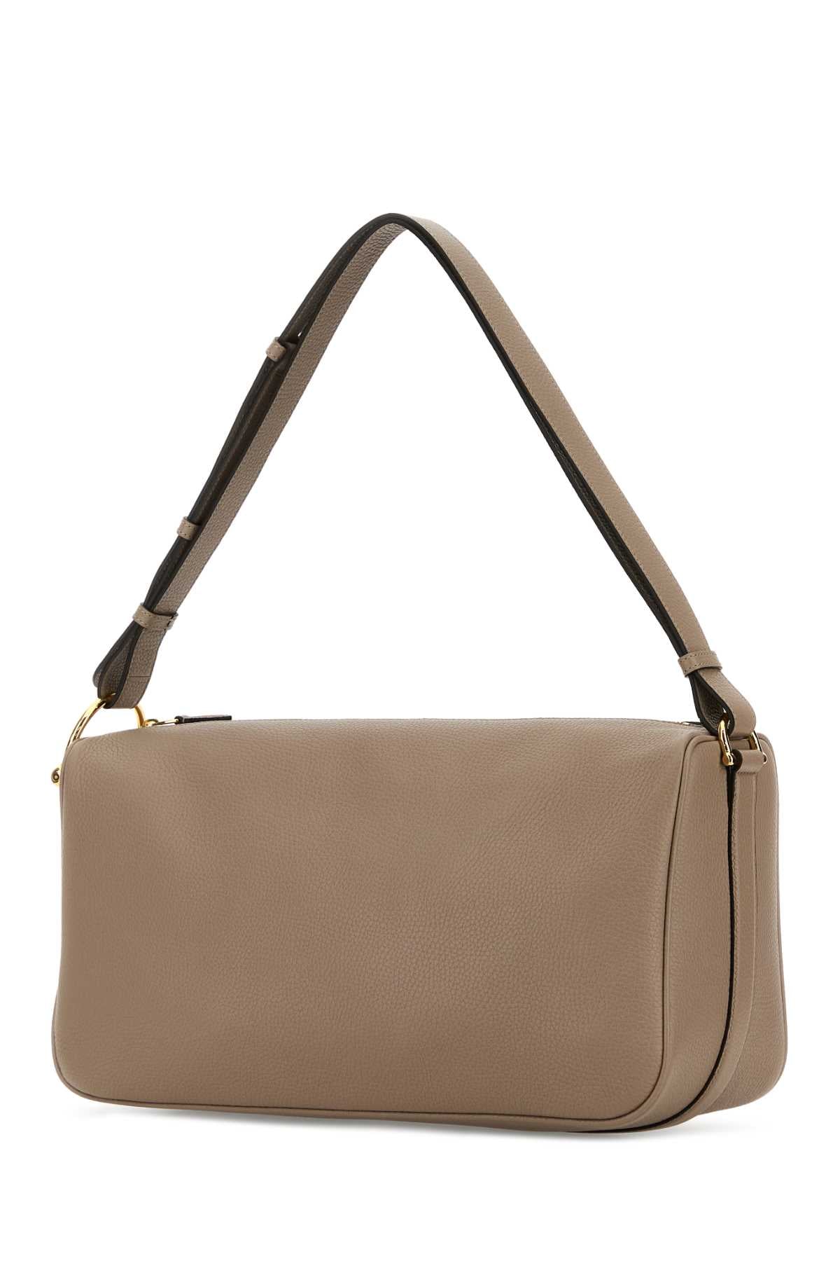 Gucci Women Dove Grey Leather Gucci Half Horsebit Shoulder Bag GUCCI