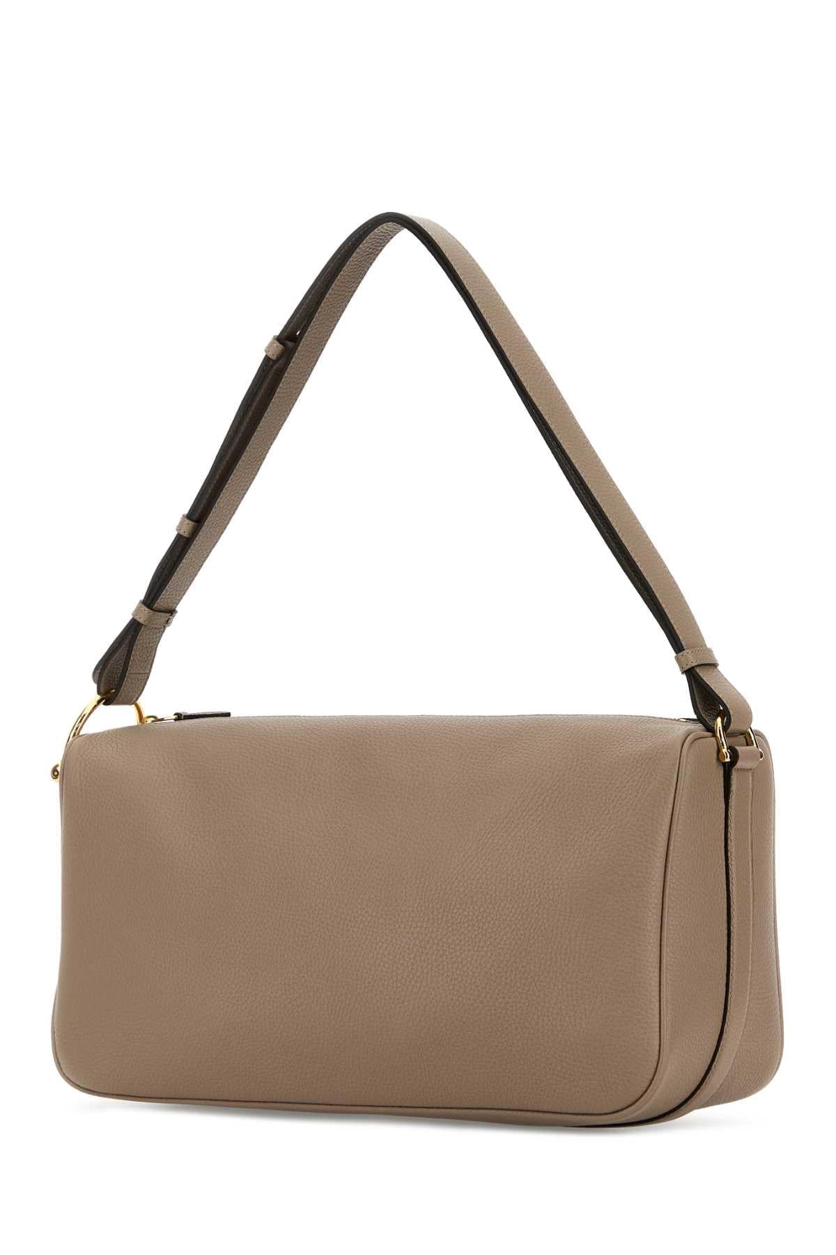 Gucci Women Dove Grey Leather Gucci Half Horsebit Shoulder Bag GUCCI