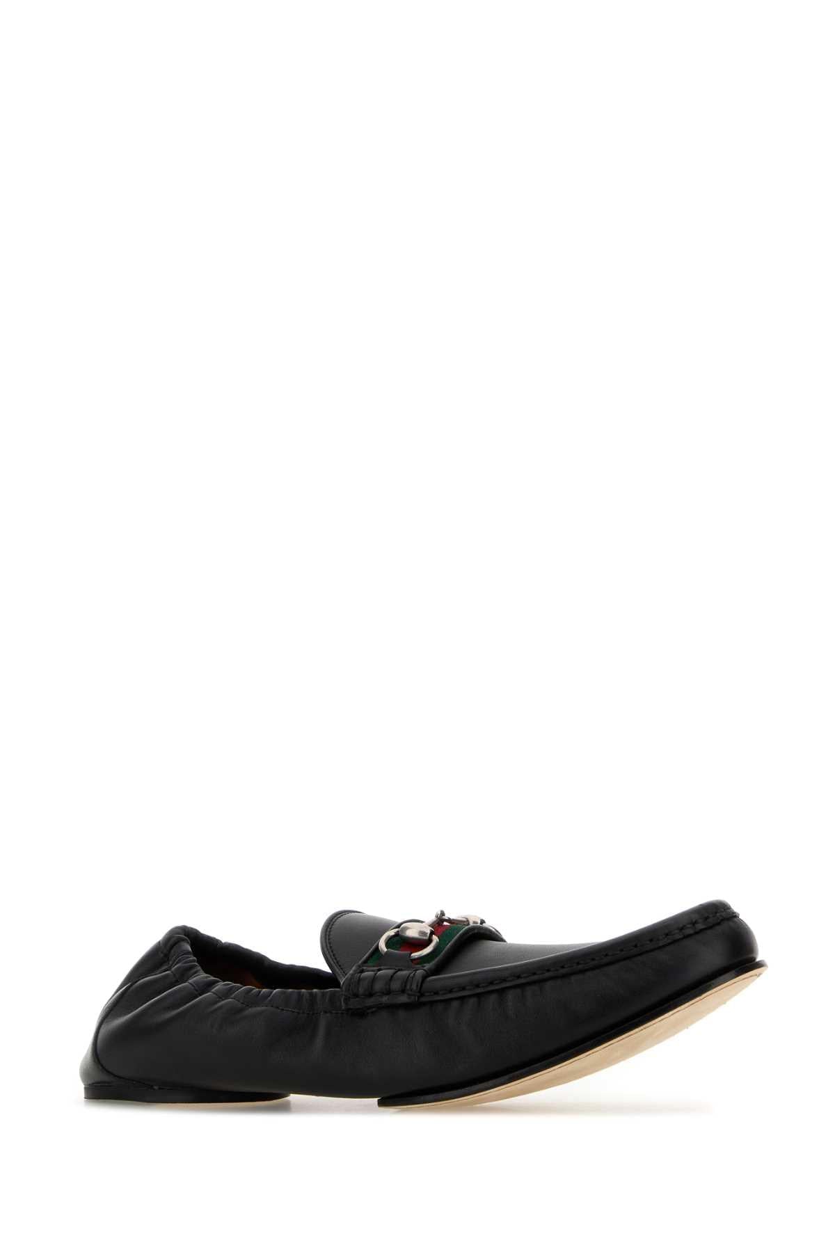 Gucci Men Black Leather Horsebit 1953 Loafers GUCCI