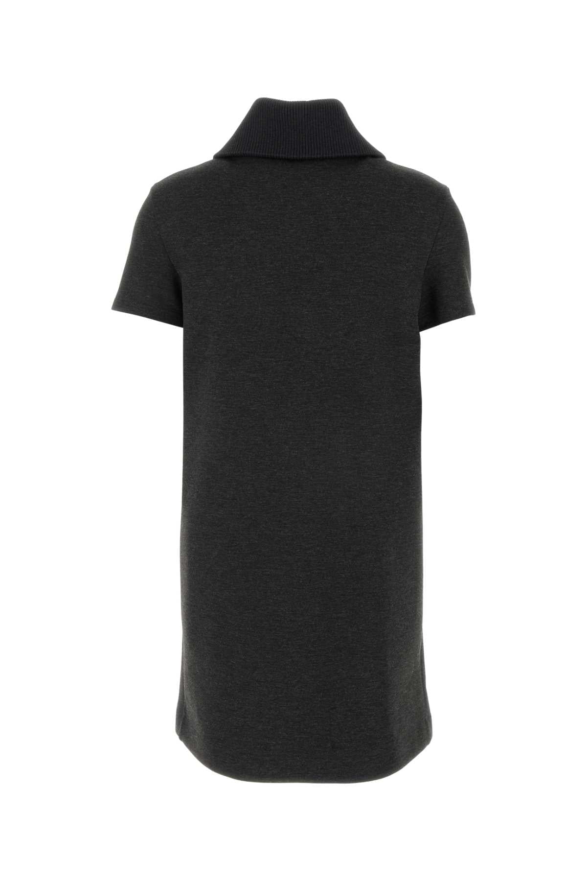 Gucci Women Melange Dark Grey Stretch Jersey Dress GUCCI