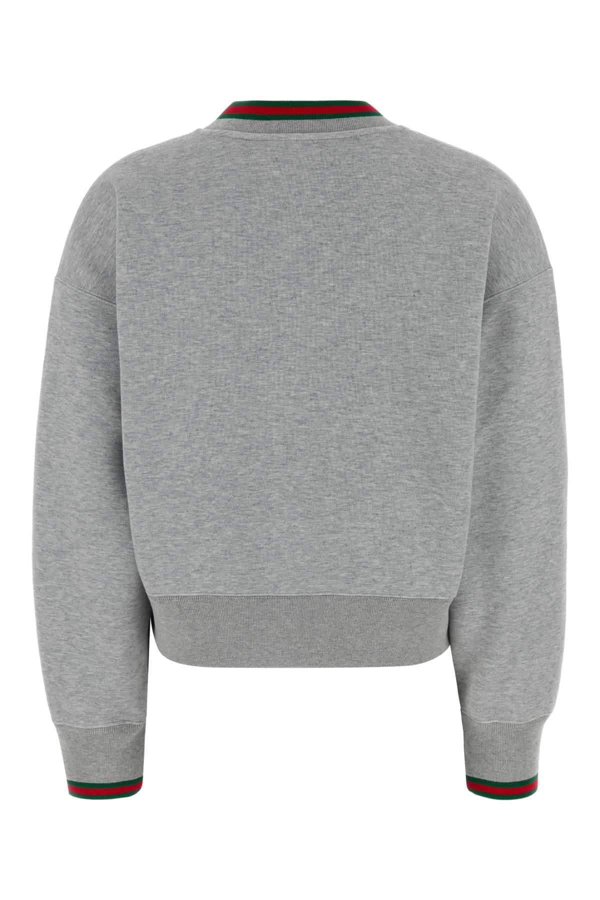 Gucci Women Grey Cotton Blend Sweatshirt GUCCI