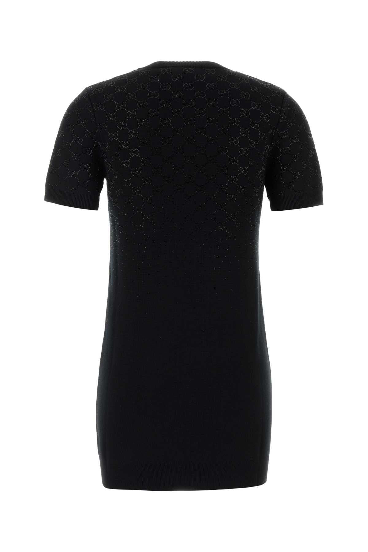 Gucci Women Black Wool Blend Mini Dress GUCCI