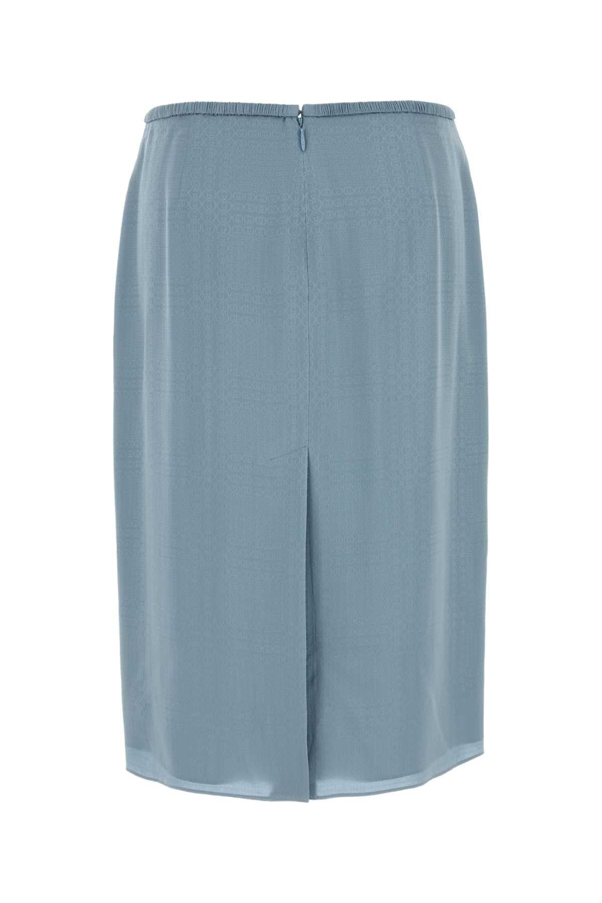 Gucci Women Light Blue Silk Skirt GUCCI