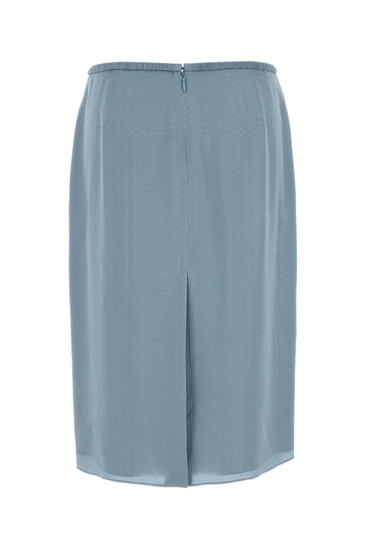 Gucci Women Light Blue Silk Skirt GUCCI