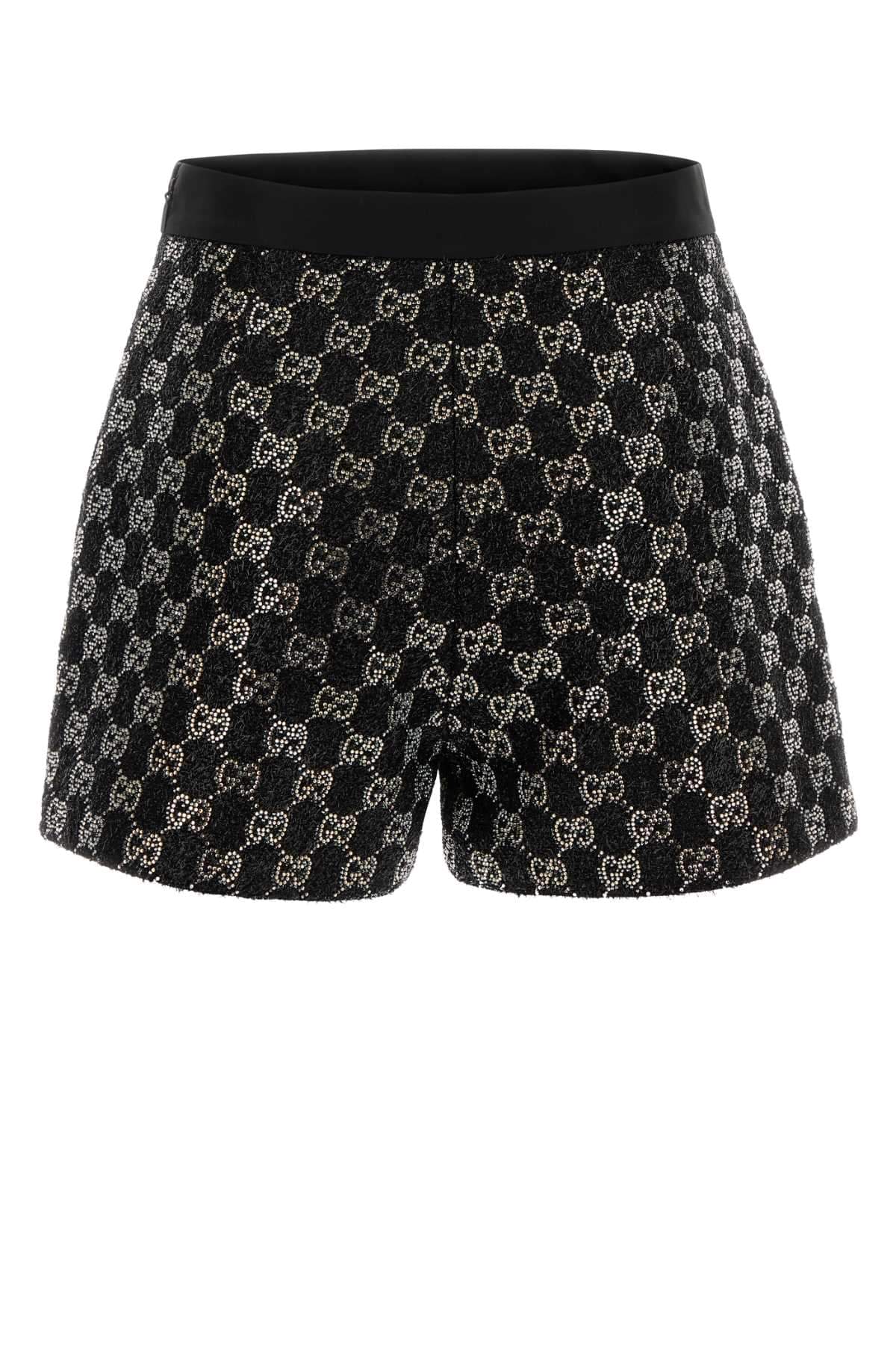Gucci Women Black Tweed Shorts GUCCI